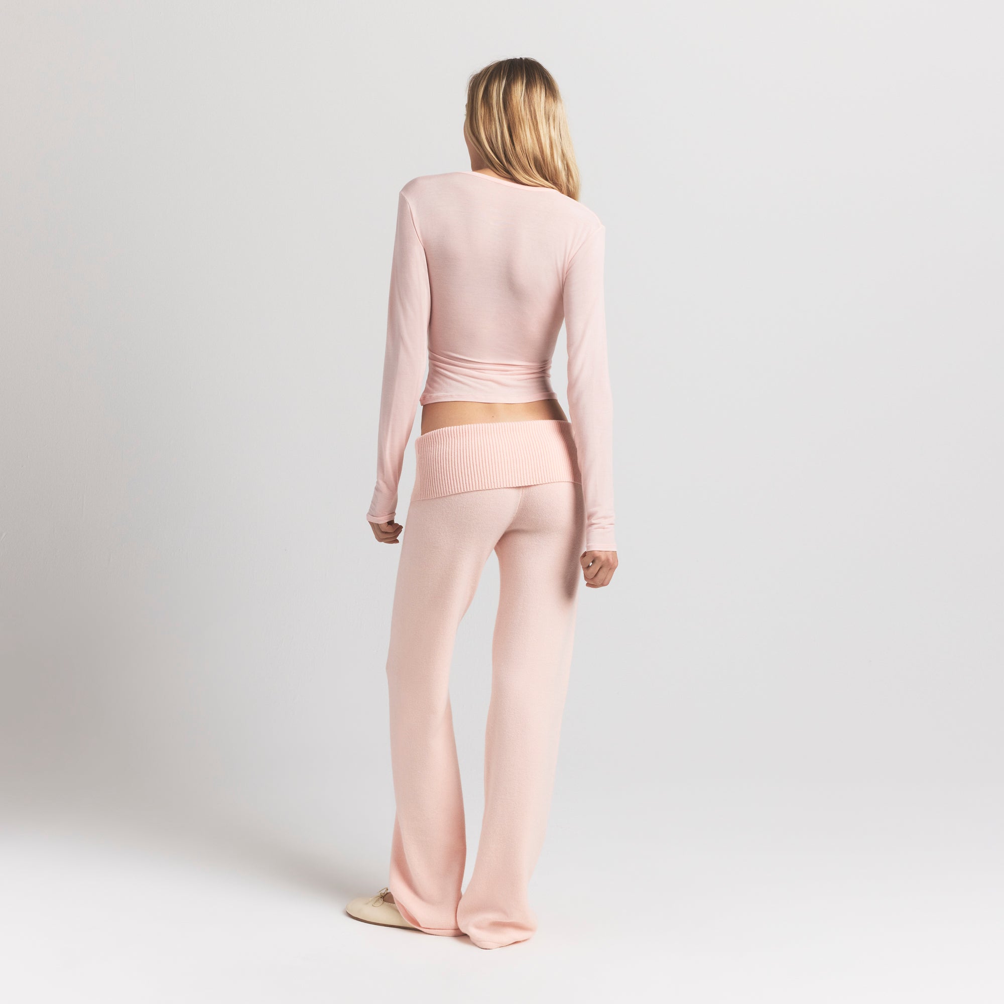 SHEER MODAL CARDIGAN WITH COVERED BUTTONS | PRIMROSE - Image 4
