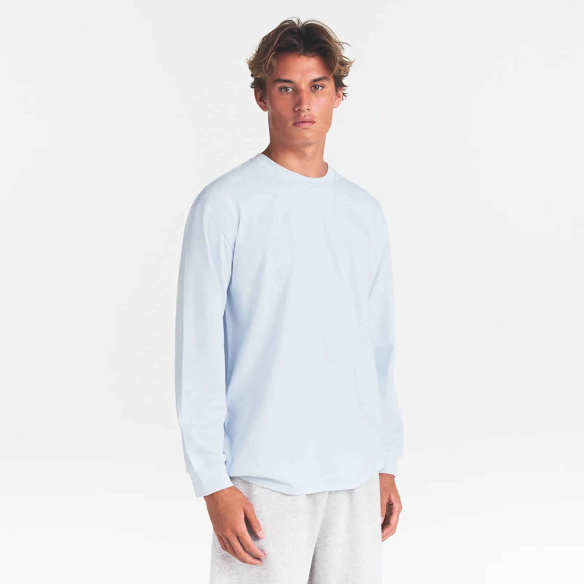 HEAVYWEIGHT COTTON MENS RELAXED LONG SLEEVE T-SHIRT | ATMOSPHERE - Image 3