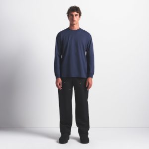 HEAVYWEIGHT COTTON MENS RELAXED LONG SLEEVE T-SHIRT | DAMSON