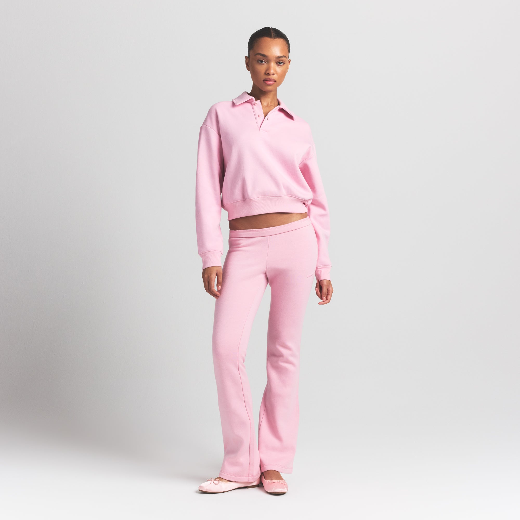 COTTON FLEECE POLO SWEATSHIRT | HALITE - Image 2