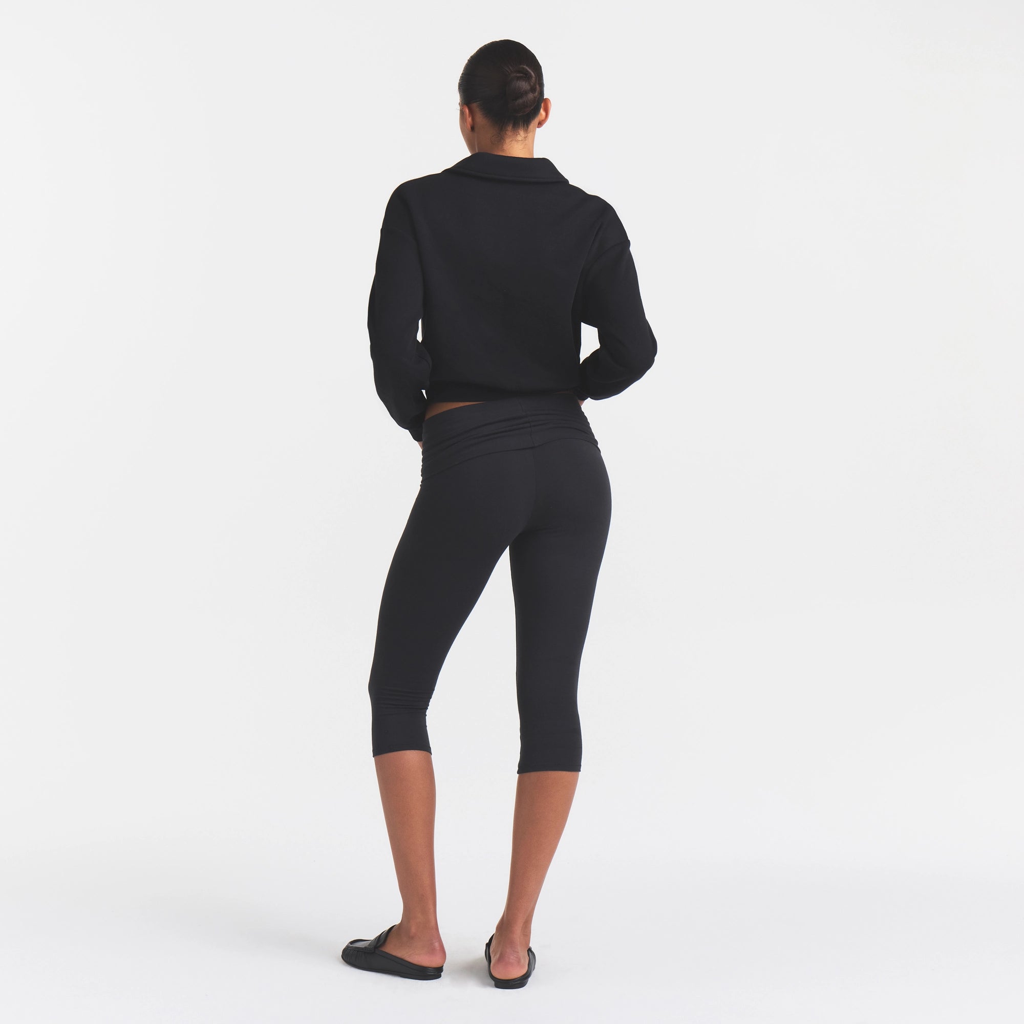 COTTON FLEECE POLO SWEATSHIRT | ONYX - Image 4