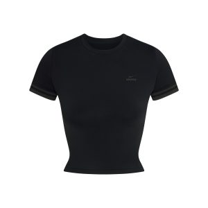 NikeSKIMS STRETCH KNIT CROPPED T-SHIRT | OBSIDIAN