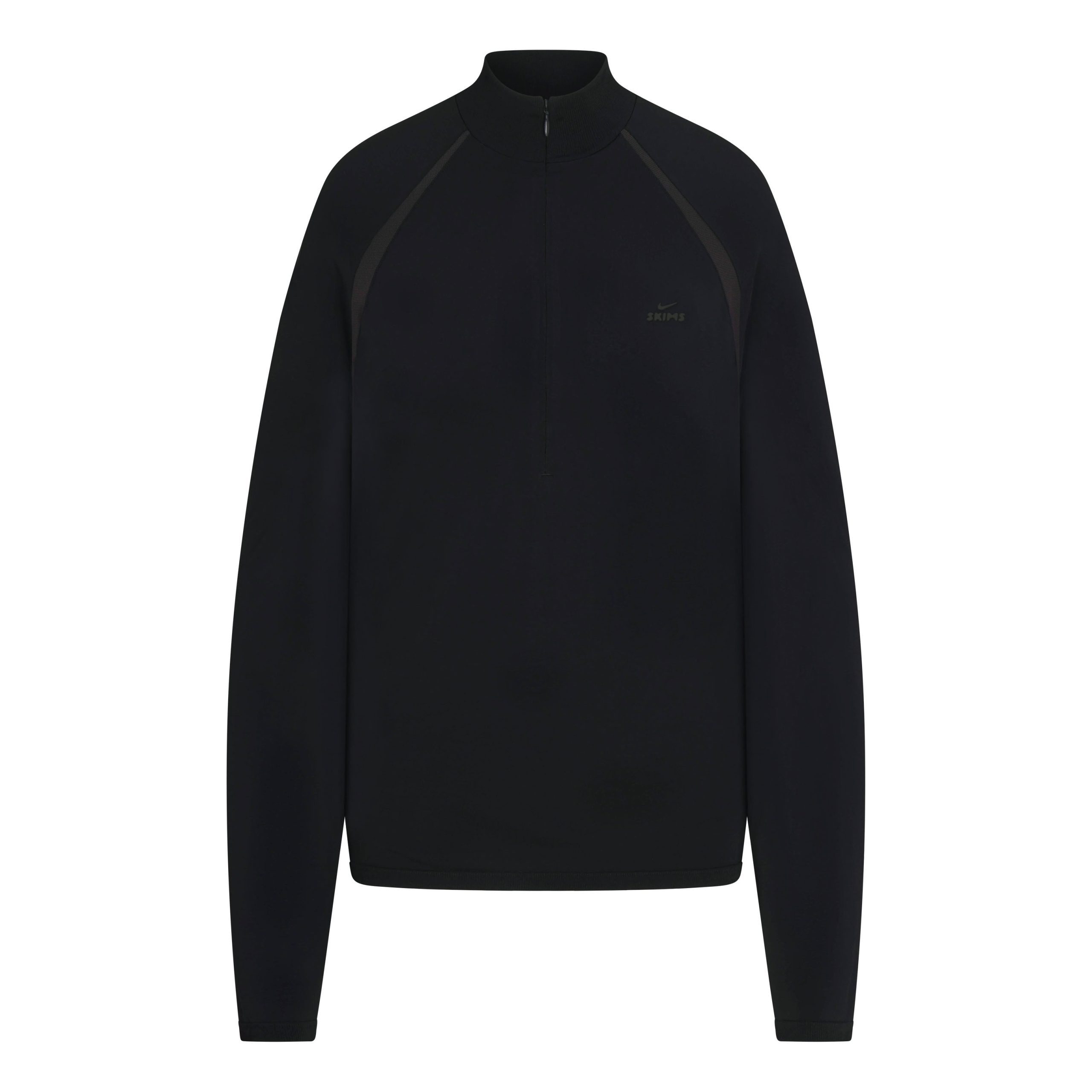 NikeSKIMS STRETCH KNIT LONG SLEEVE HALF ZIP | OBSIDIAN