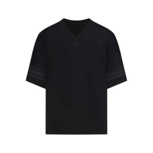 NikeSKIMS STRETCH KNIT OVERSIZED V-NECK TOP | OBSIDIAN