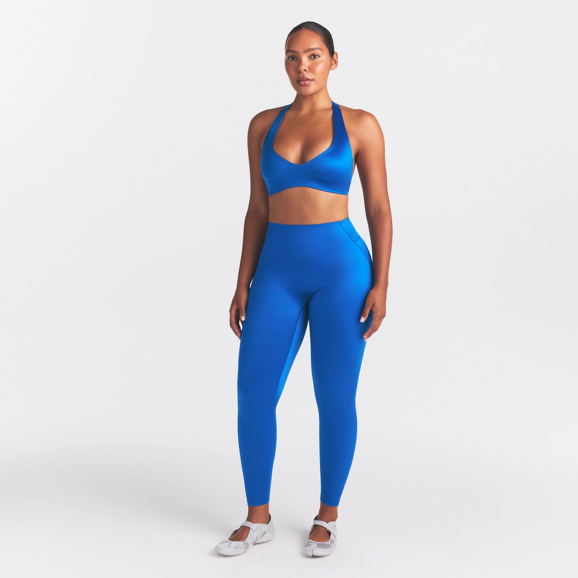 NikeSKIMS SATIN SHINE BONDED WAIST 26 LEGGING | COBALT - Image 2