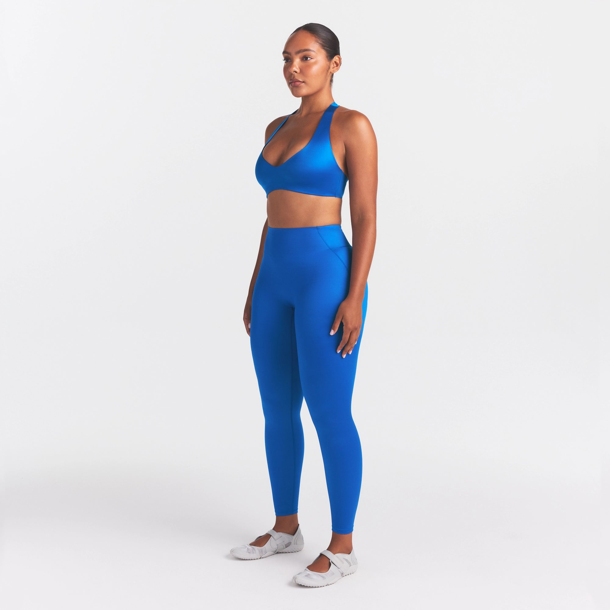 NikeSKIMS SATIN SHINE BONDED WAIST 26 LEGGING | COBALT - Image 3