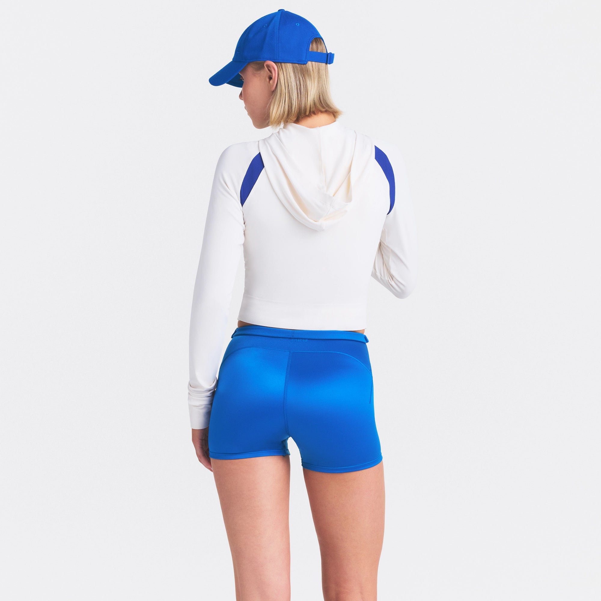 NikeSKIMS SATIN SHINE DRAWCORD 2 SHORT | COBALT - Image 4