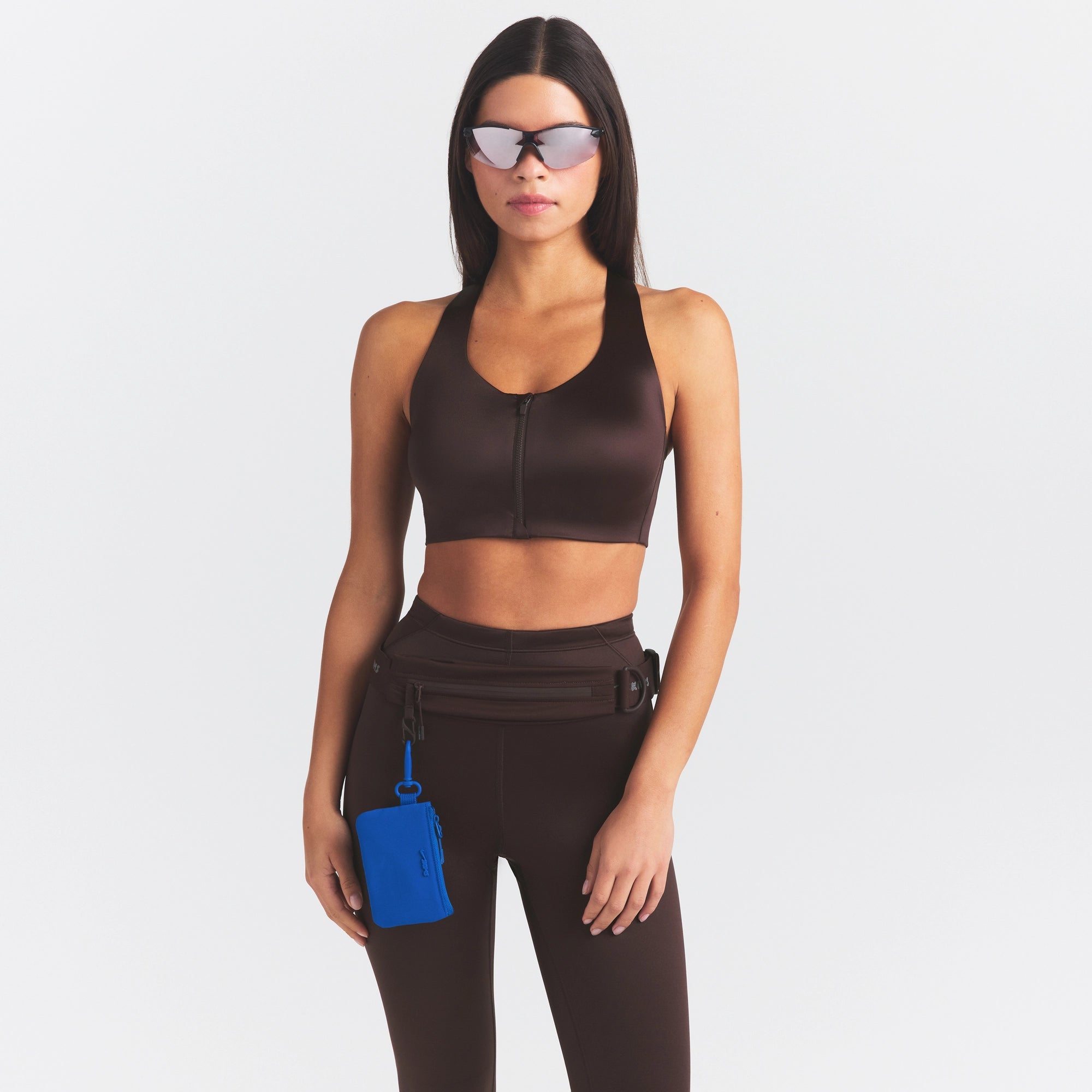 NikeSKIMS SATIN SHINE RACERBACK ZIP FRONT BRA | PHOENIX - Image 2