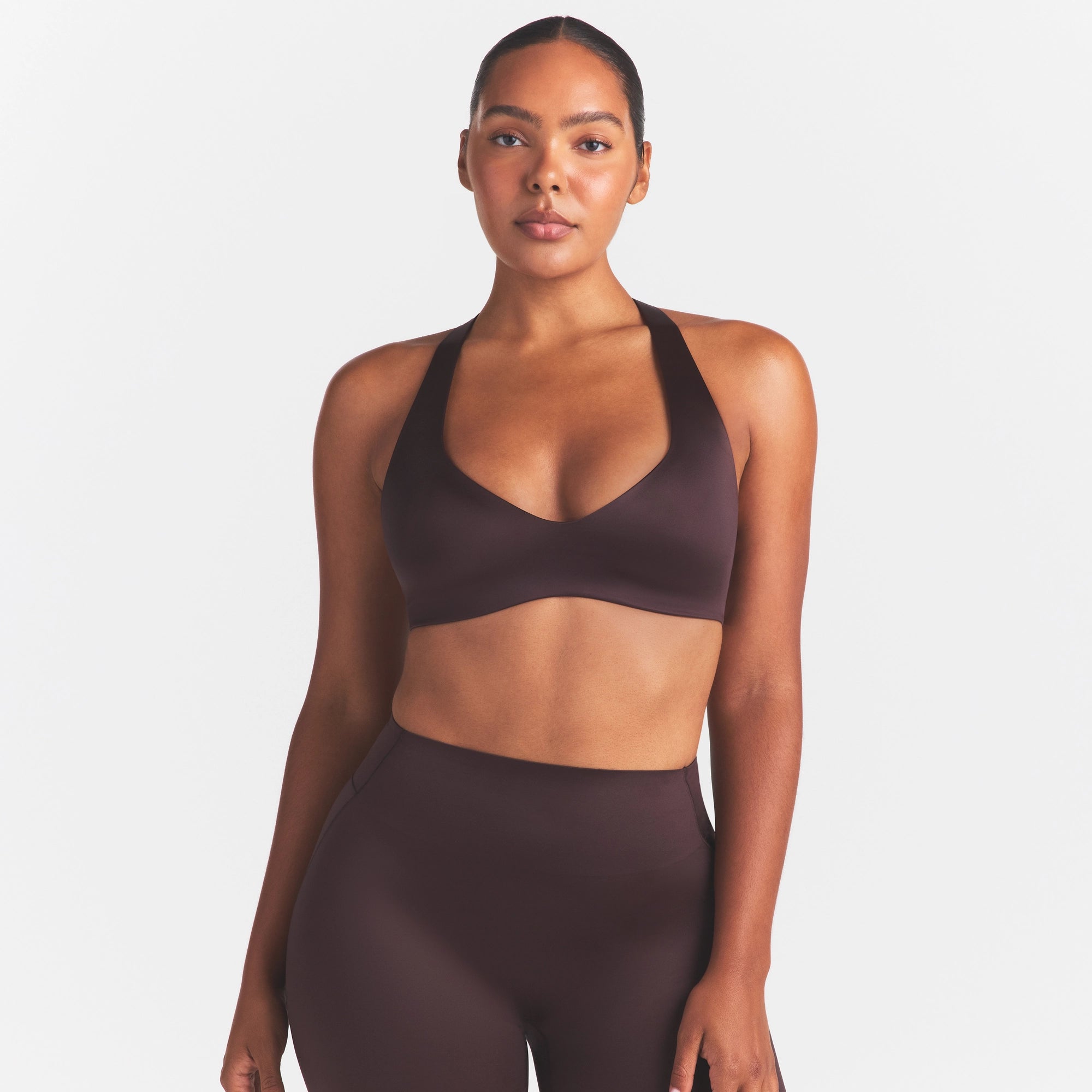 NikeSKIMS SATIN SHINE PLUNGE T-BACK BRA | PHOENIX - Image 3