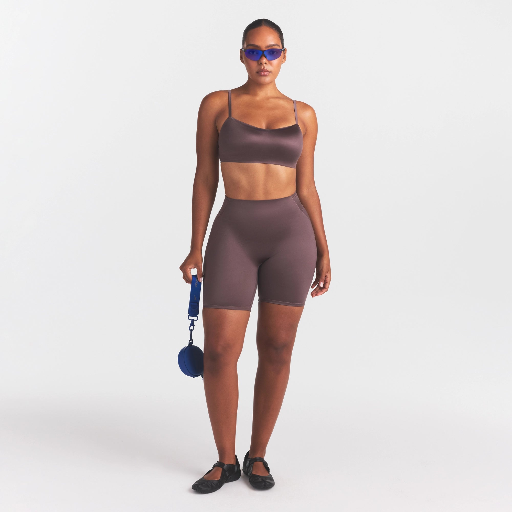 NikeSKIMS SATIN SHINE SCOOP CAMI BRA | RESIN - Image 2