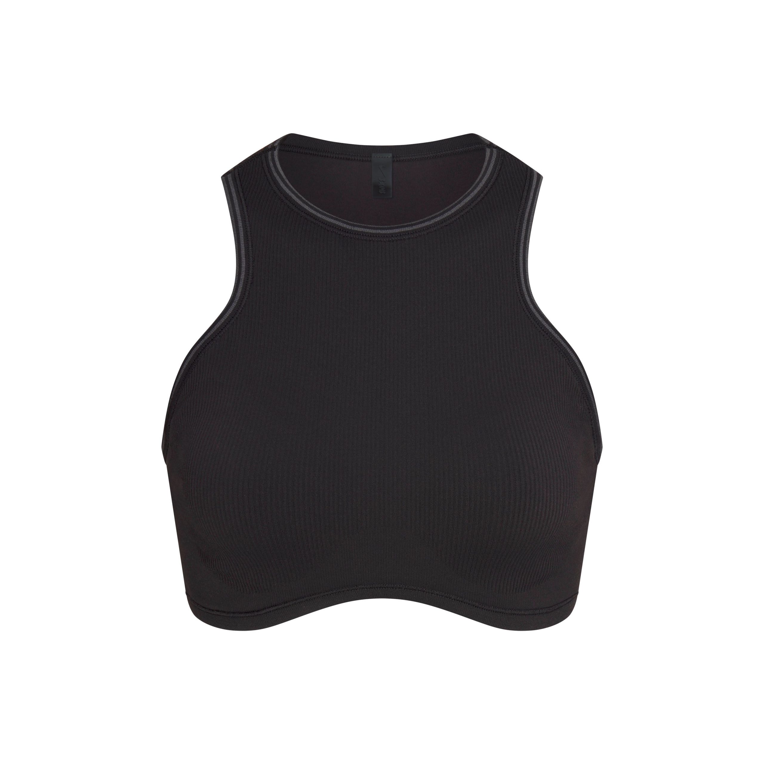 NikeSKIMS RIBBED SEAMLESS RACER FRONT BRA | OBSIDIAN