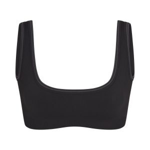 NikeSKIMS RIBBED SEAMLESS MICRO SCOOP BRA | OBSIDIAN