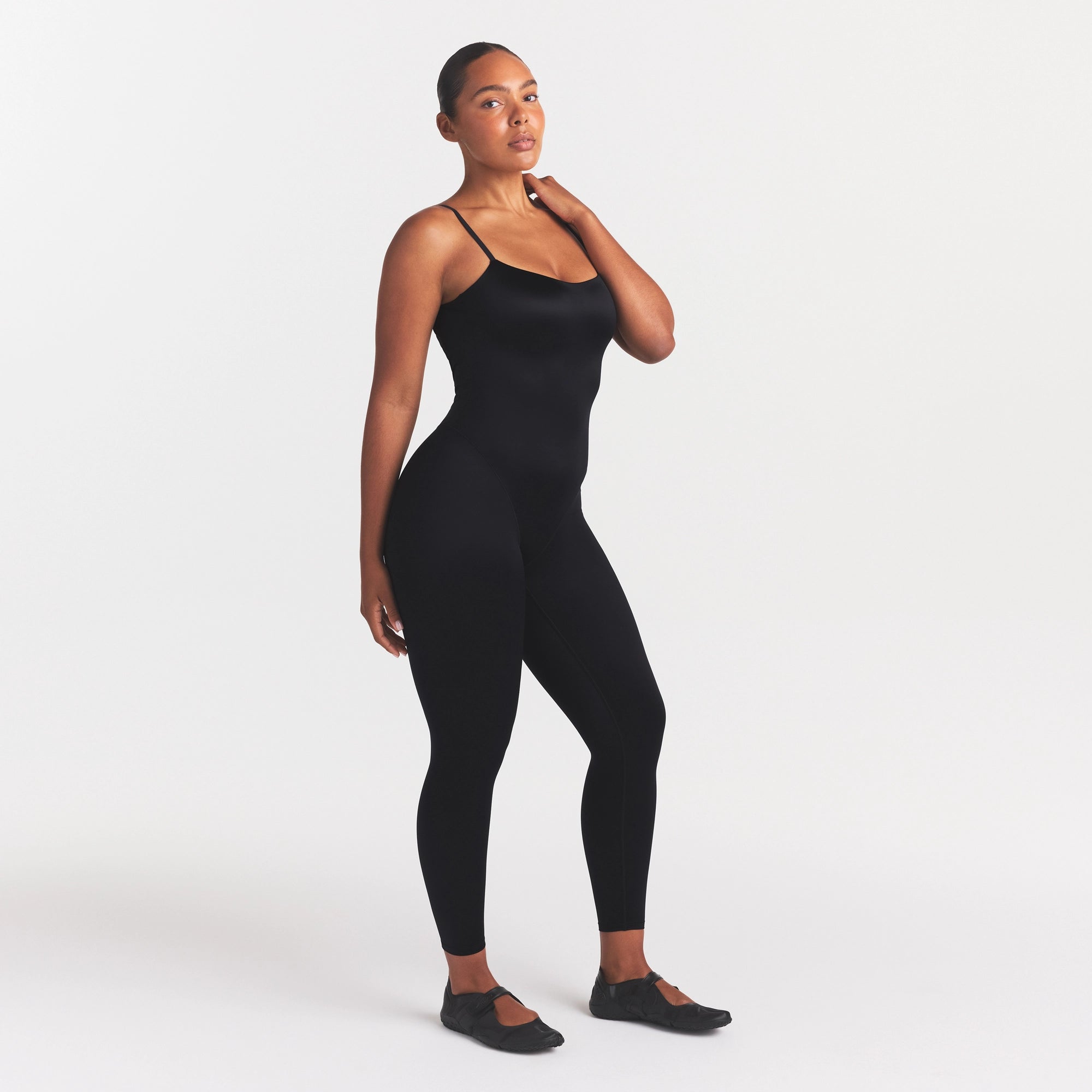 NikeSKIMS SATIN SHINE CAMI 26 ONE PIECE | OBSIDIAN - Image 3