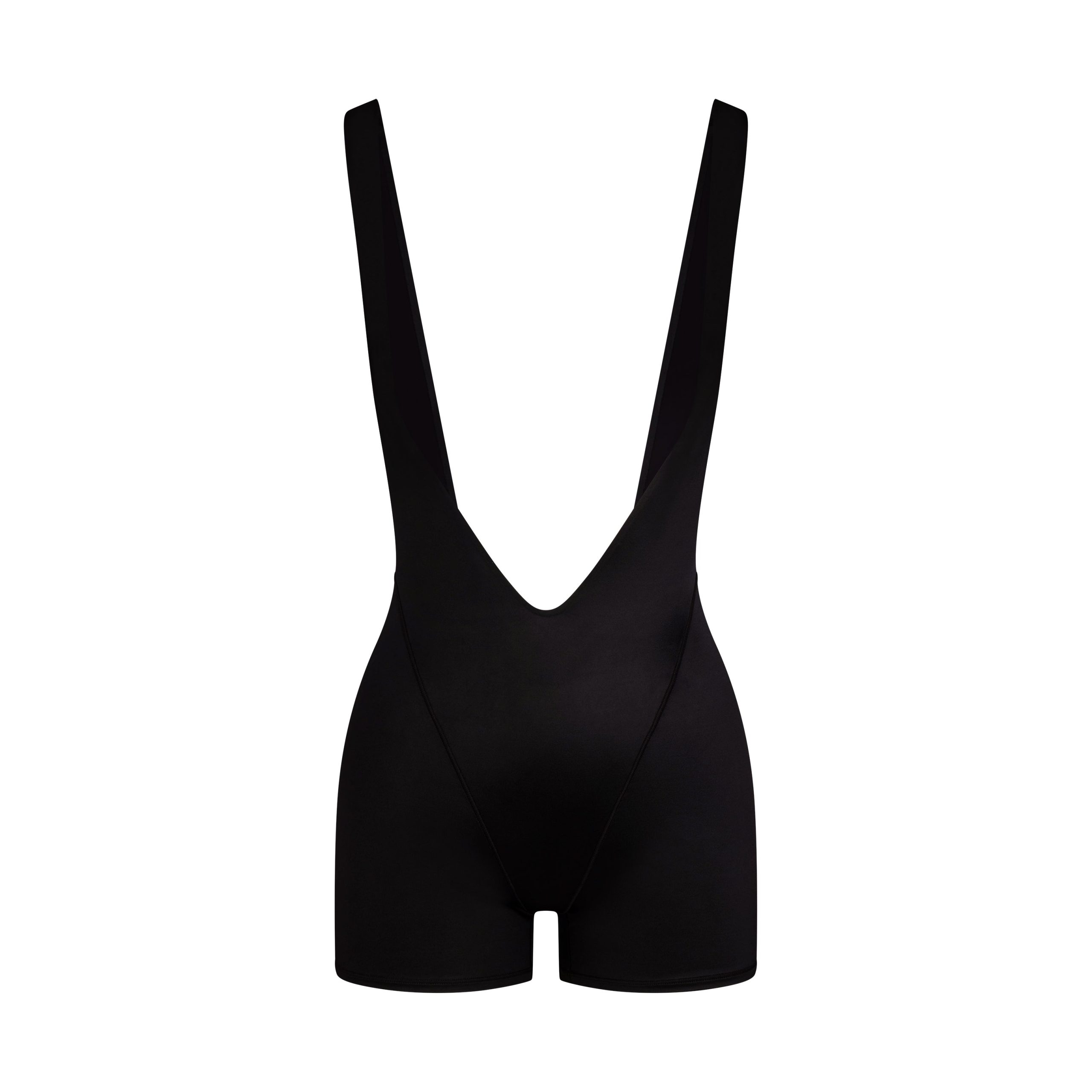 NikeSKIMS SATIN SHINE SUSPENDER 2.5 ONE PIECE | OBSIDIAN
