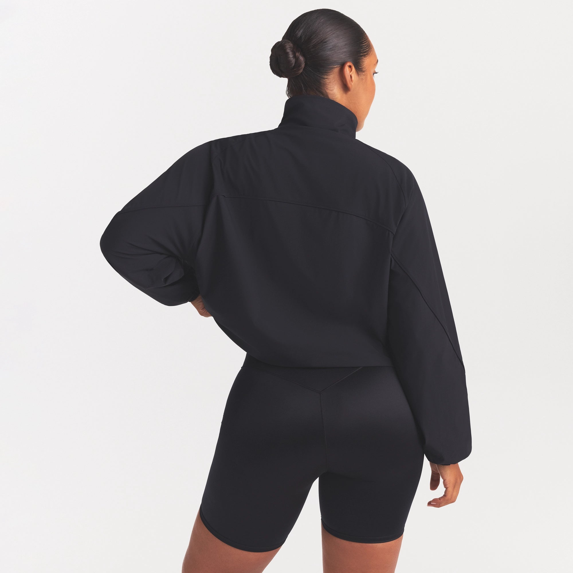 NikeSKIMS STRETCH NYLON OVERSIZED TRACK JACKET | OBSIDIAN - Image 5
