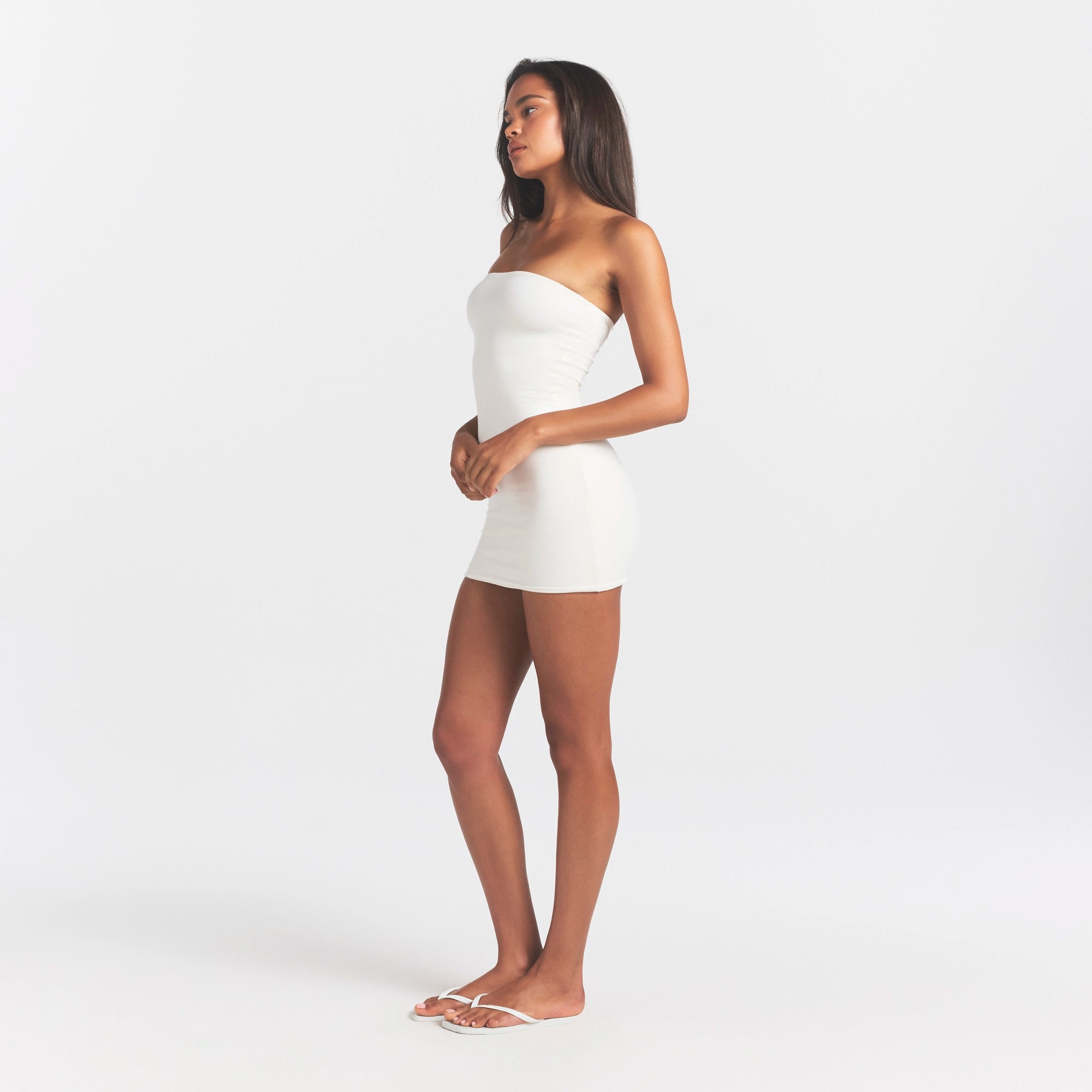 COTTON JERSEY MINI TUBE DRESS | MARBLE - Image 5