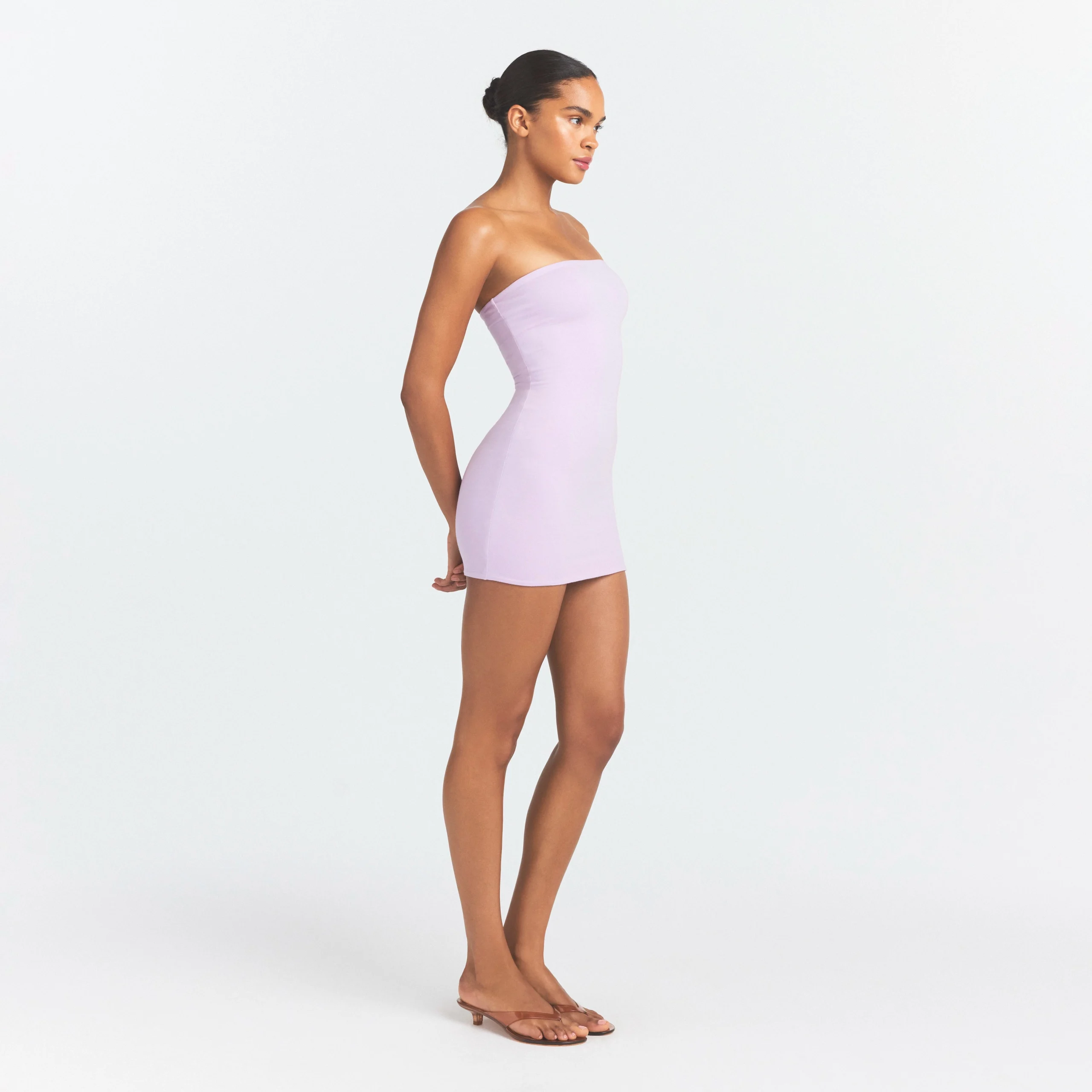 COTTON JERSEY MINI TUBE DRESS | SUGAR PLUM - Image 4