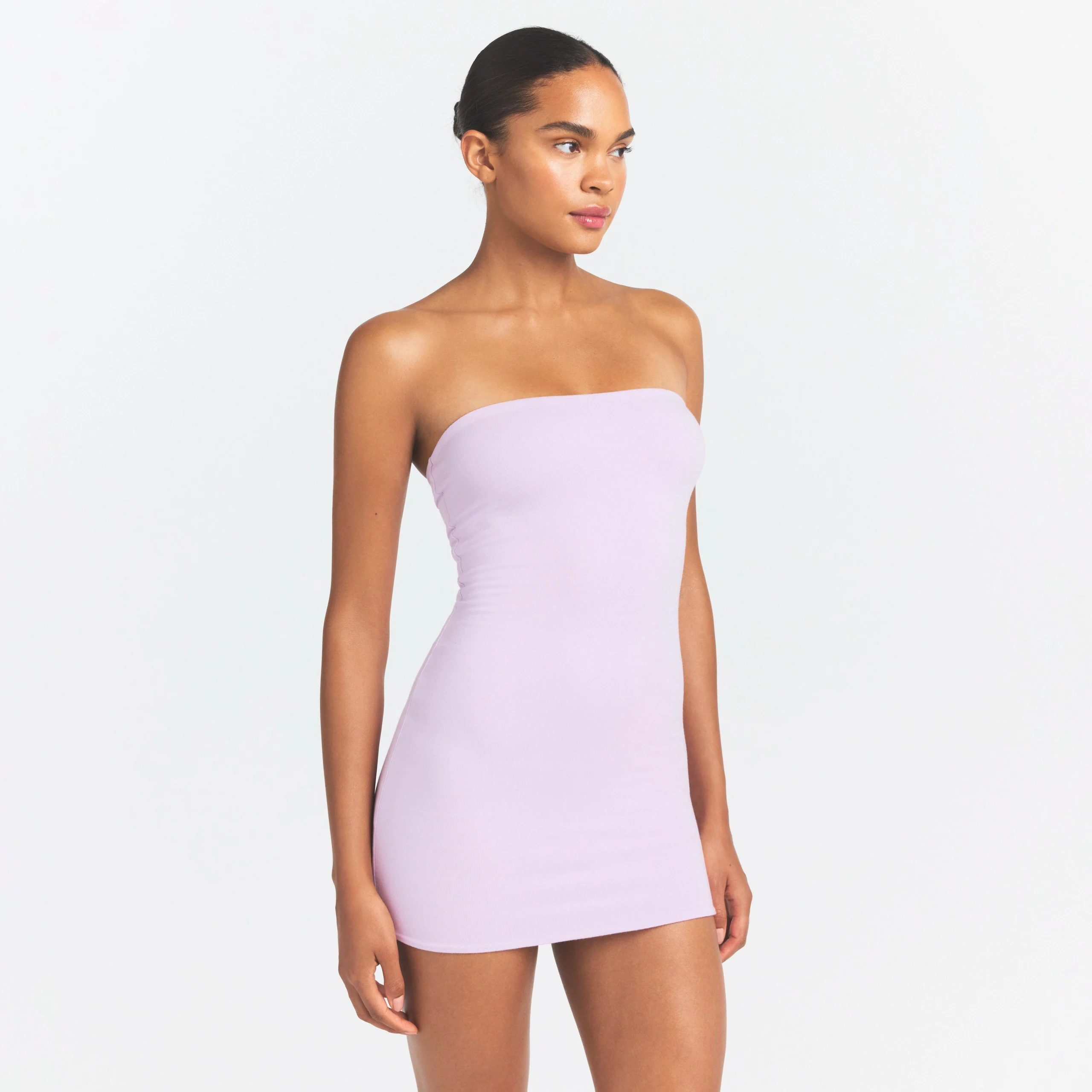 COTTON JERSEY MINI TUBE DRESS | SUGAR PLUM - Image 3