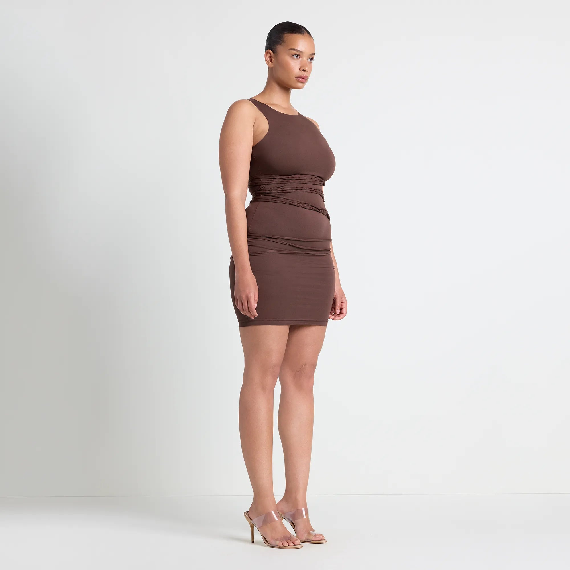 VETTESE X SKIMS SMOOTH LAYERS TANK DRESS | COCOA - Image 5