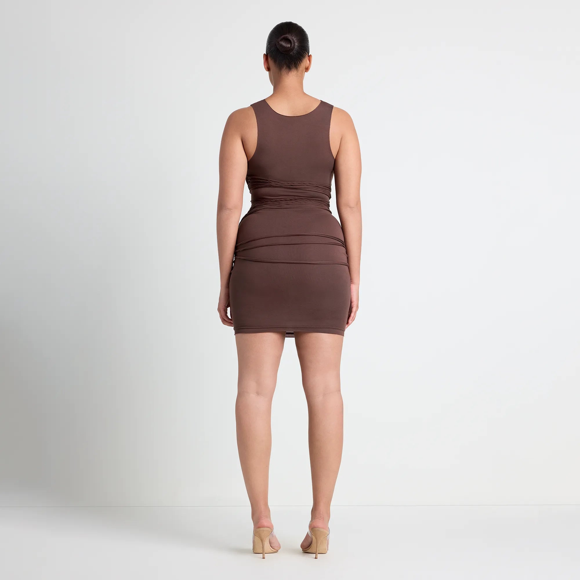 VETTESE X SKIMS SMOOTH LAYERS TANK DRESS | COCOA - Image 3