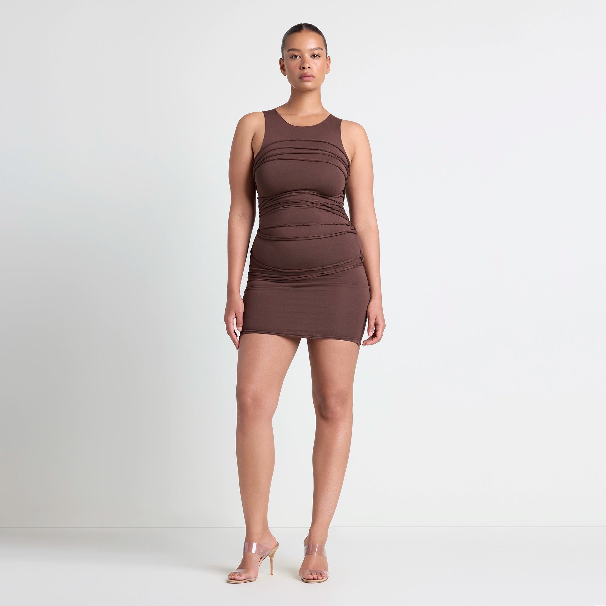 VETTESE X SKIMS SMOOTH LAYERS TANK DRESS | COCOA - Image 2