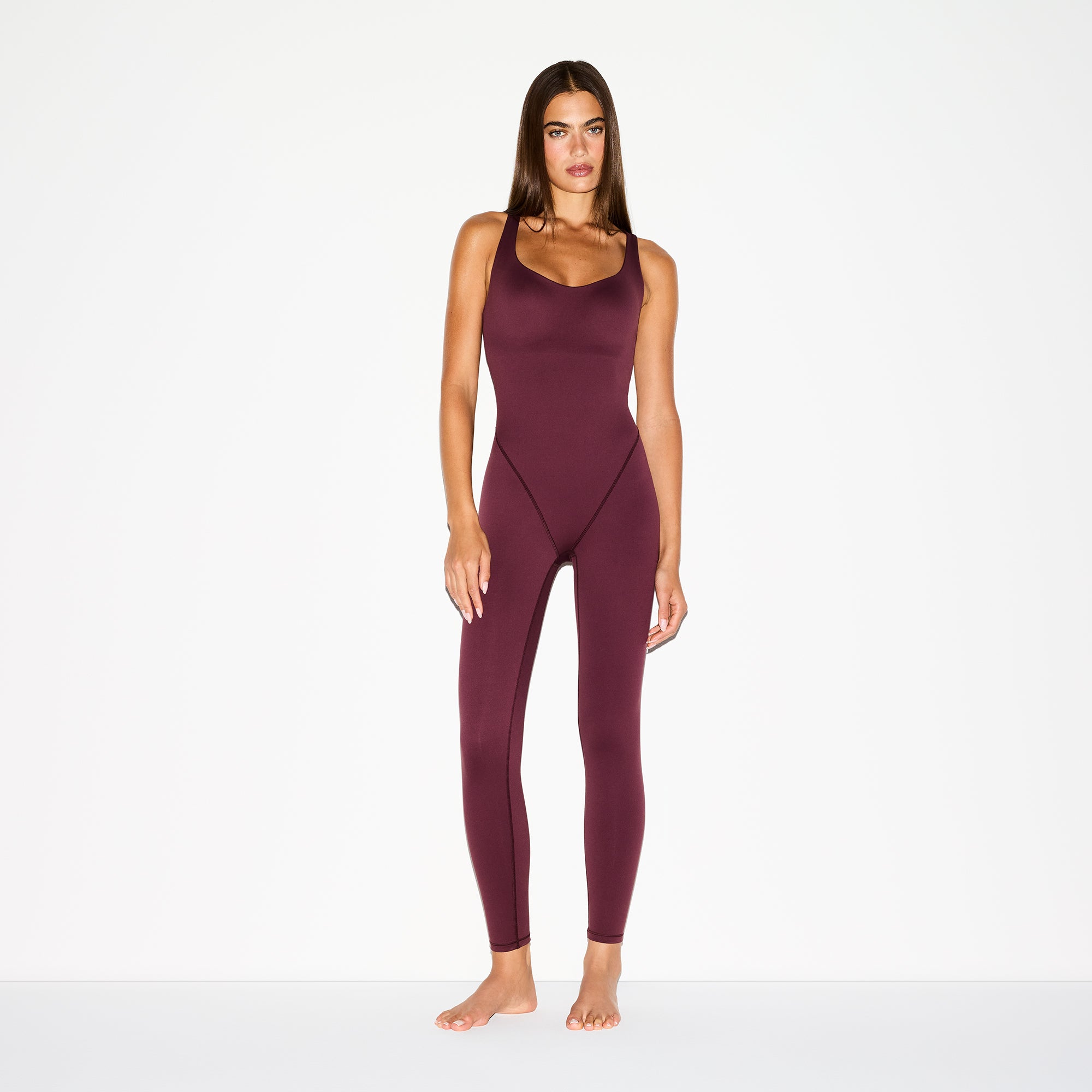 NikeSKIMS MATTE RACER LONG ONE PIECE | CURRANT - Image 5