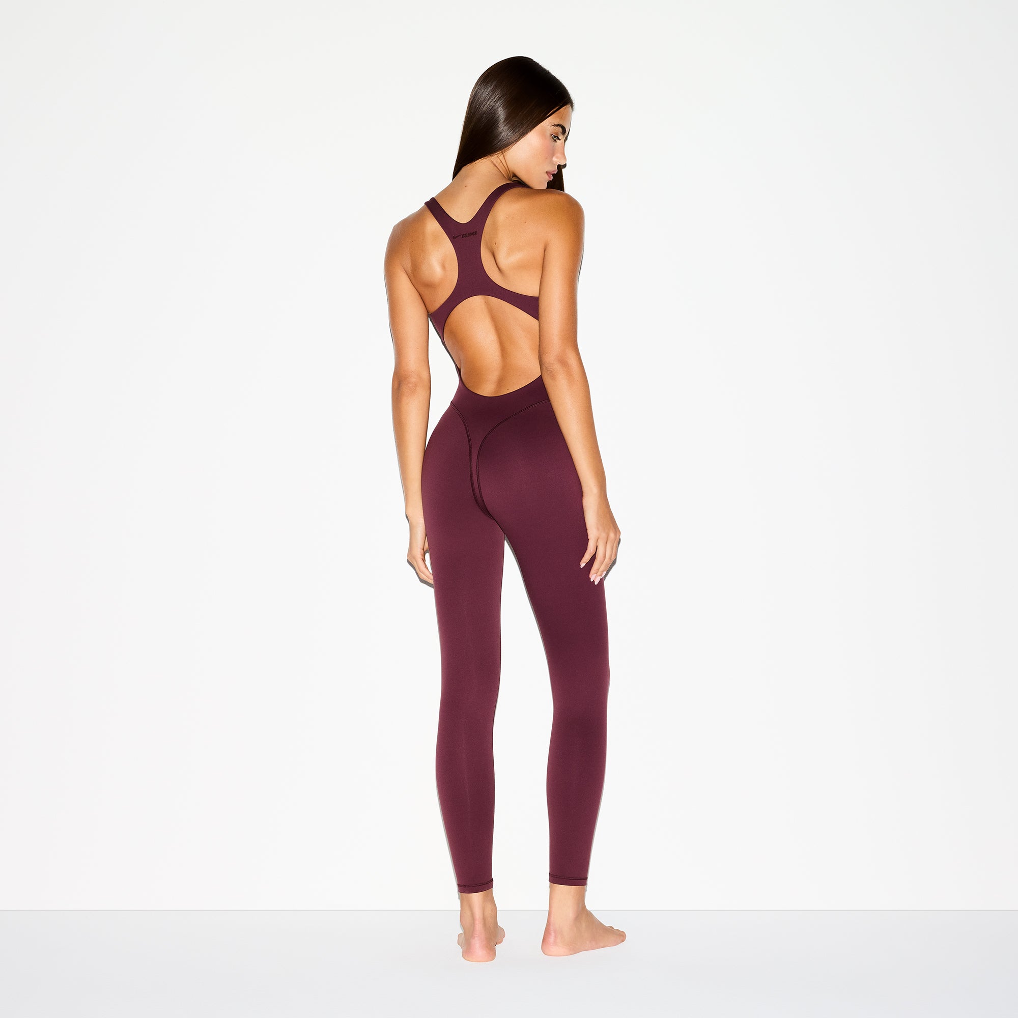 NikeSKIMS MATTE RACER LONG ONE PIECE | CURRANT - Image 6