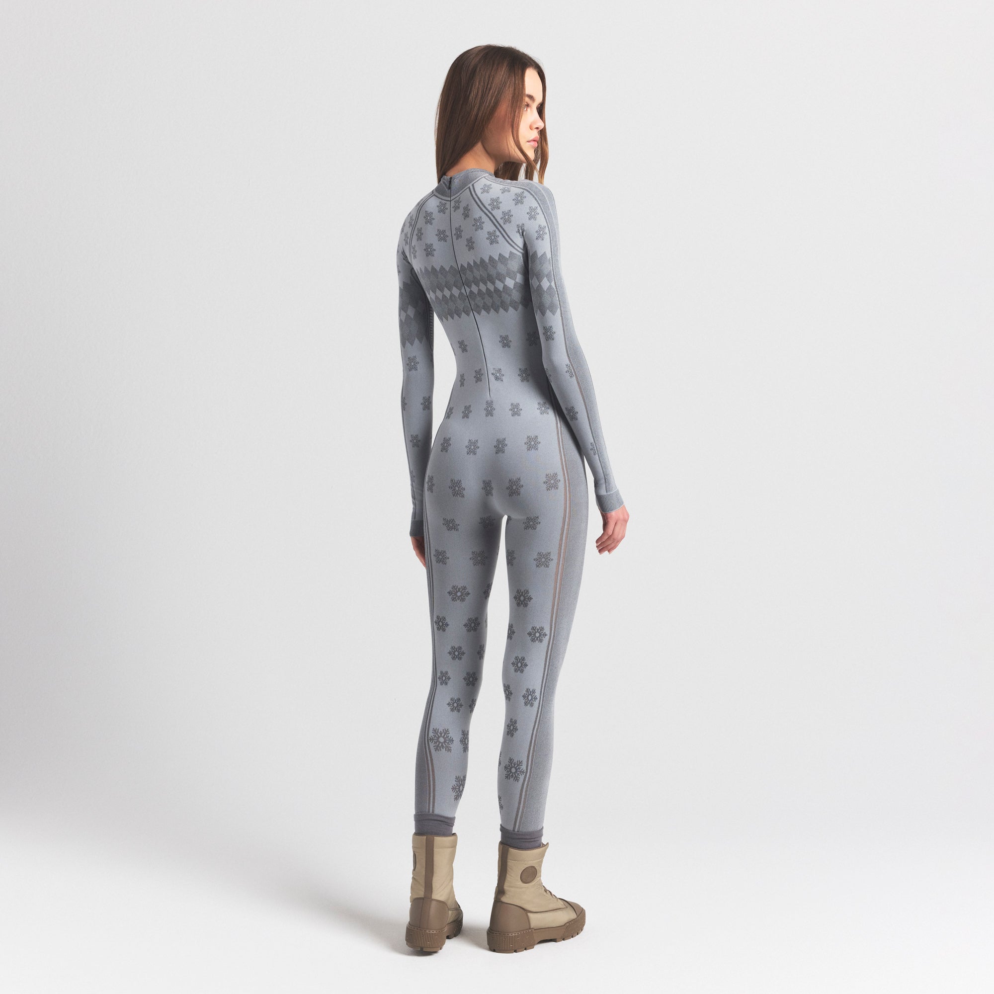 SKIMS FIRST LAYERS TURTLENECK CATSUIT | MIRROR WINTER FAIR ISLE - Image 6