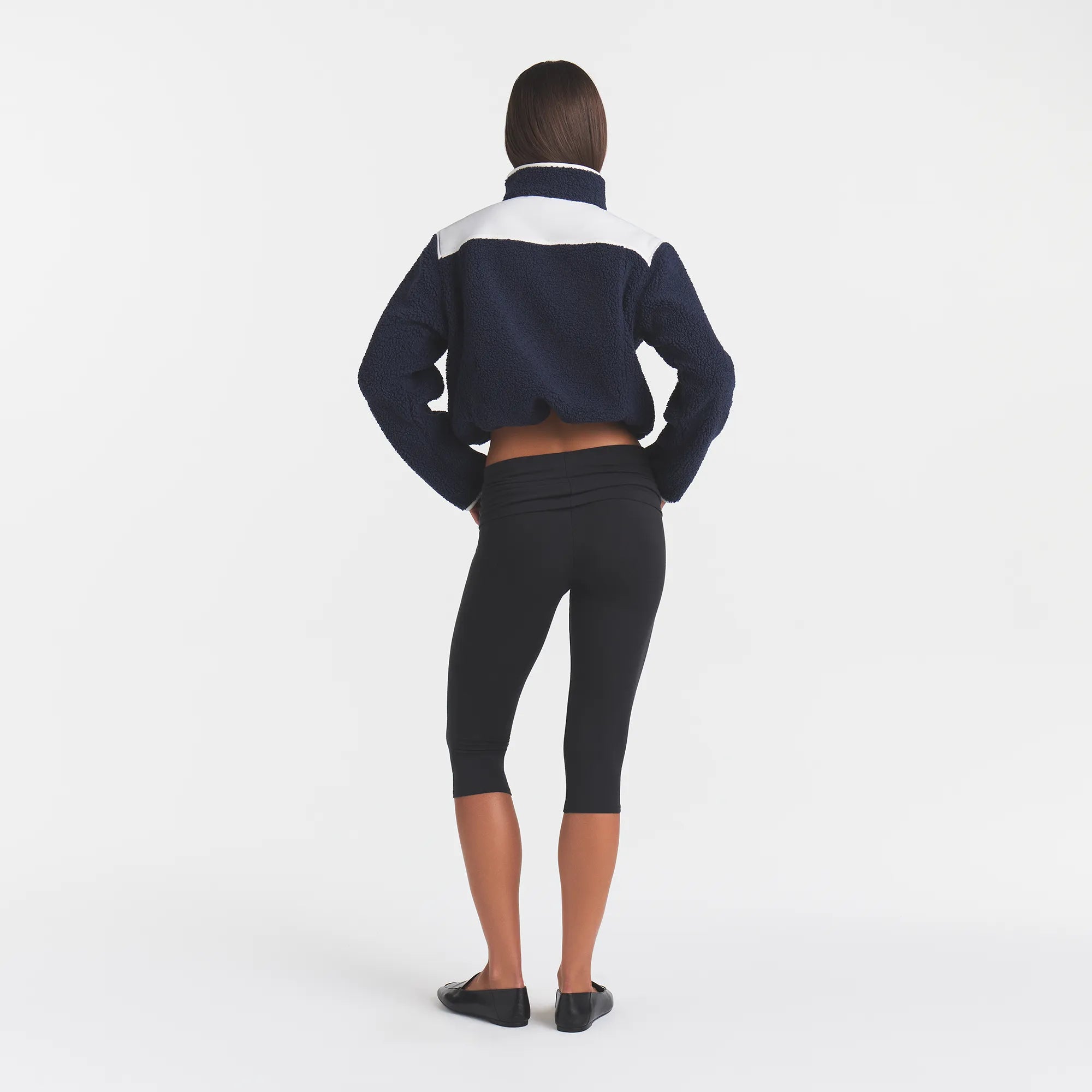 TEDDY BOXY ZIP UP JACKET | NAVY - Image 3
