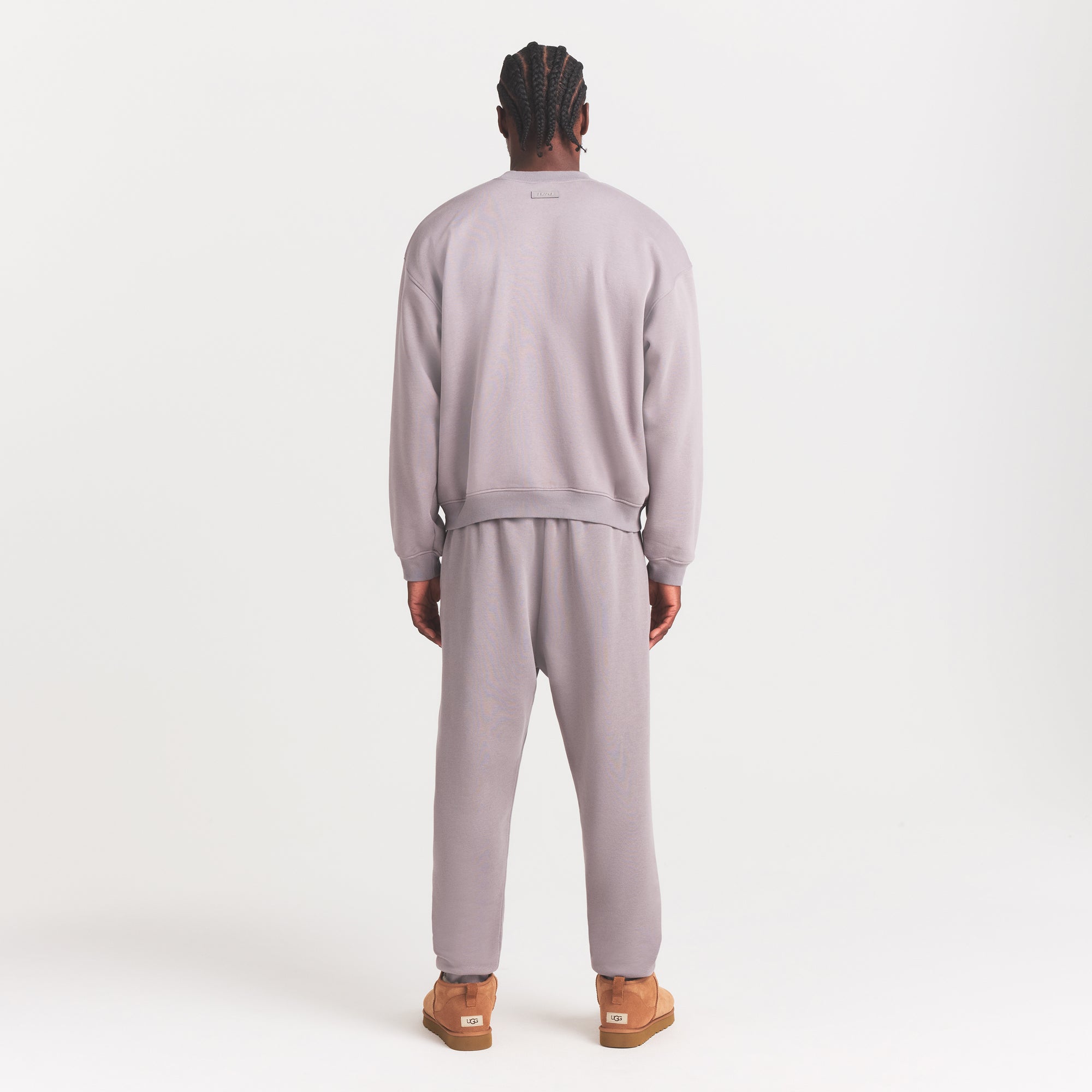 FLEECE LOUNGE MENS RELAXED HIGH CREWNECK | SHADOW - Image 5