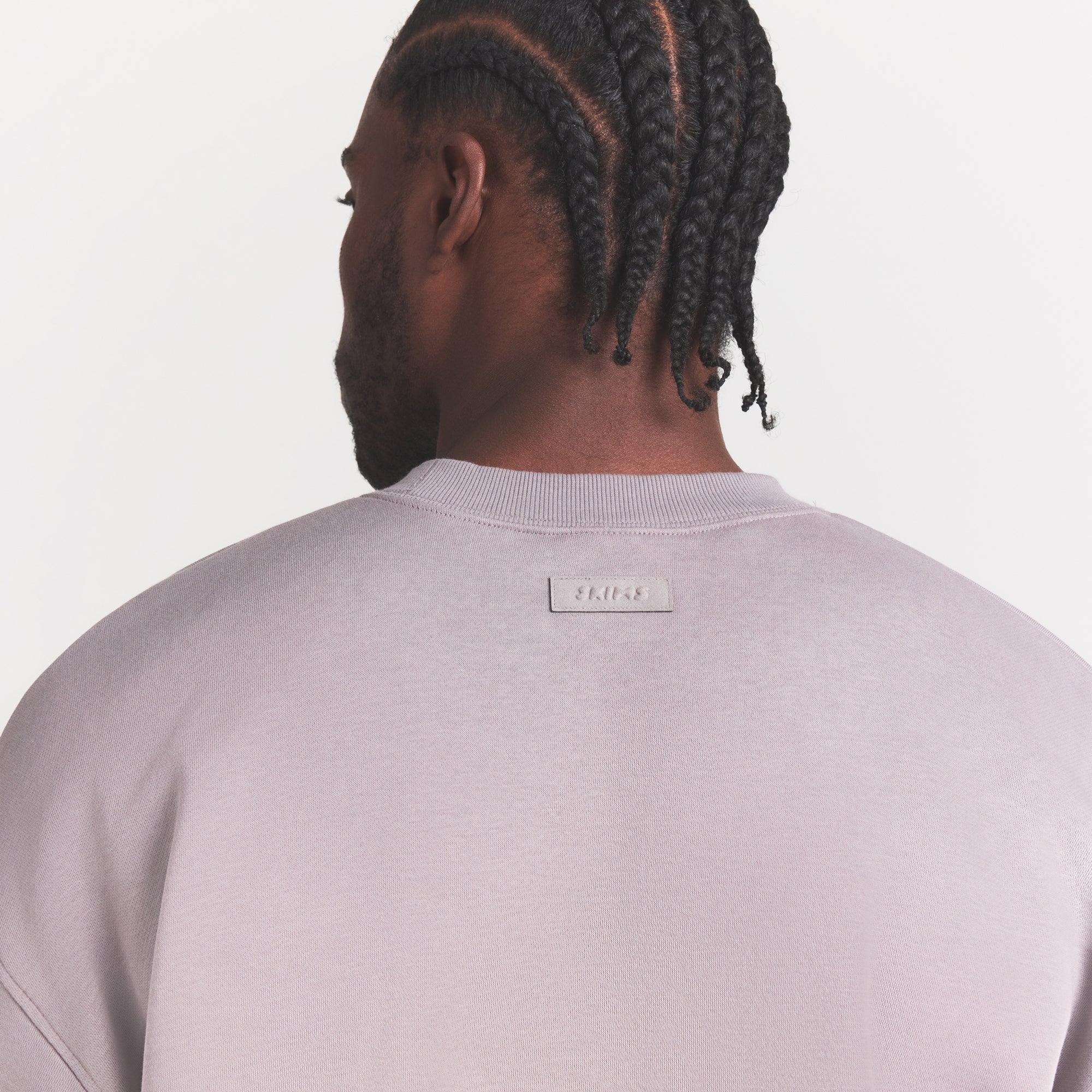 FLEECE LOUNGE MENS RELAXED HIGH CREWNECK | SHADOW - Image 4