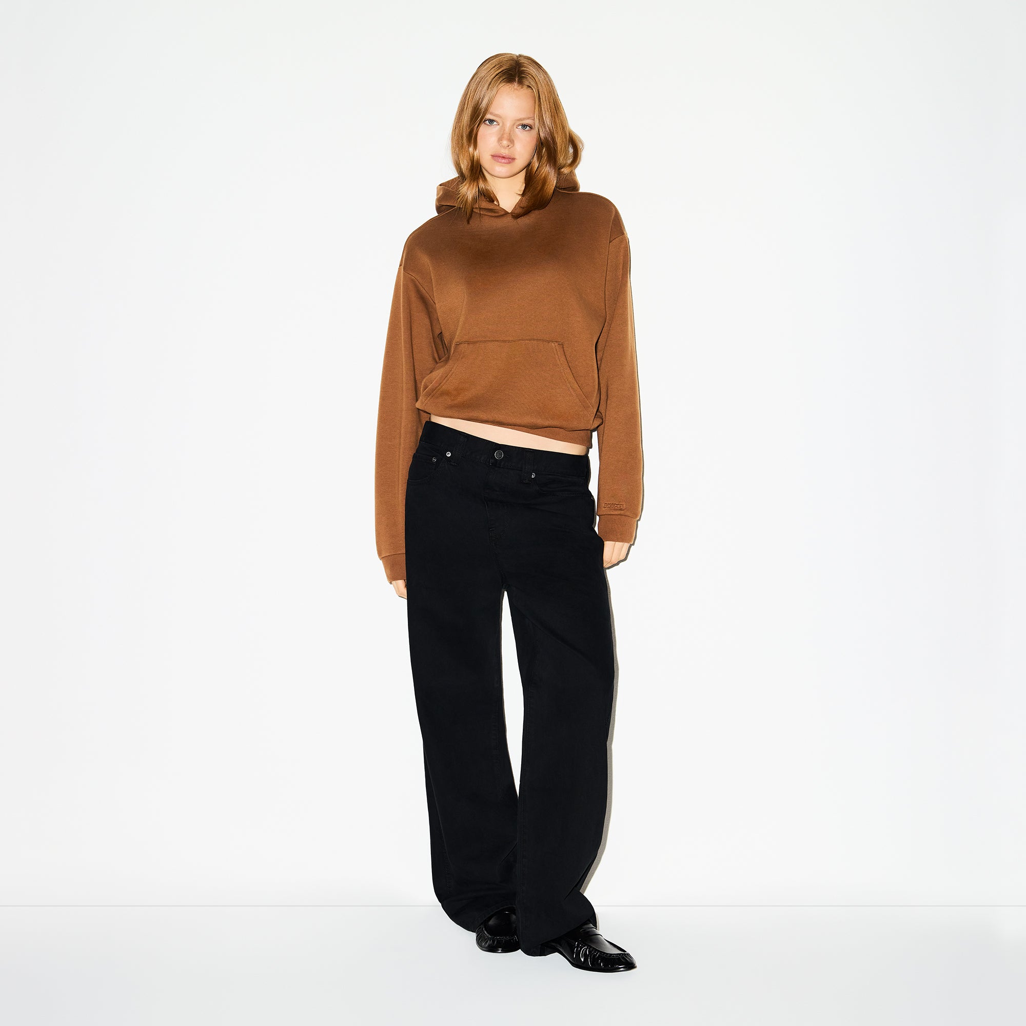 COTTON FLEECE CLASSIC HOODIE | BISON - Image 2
