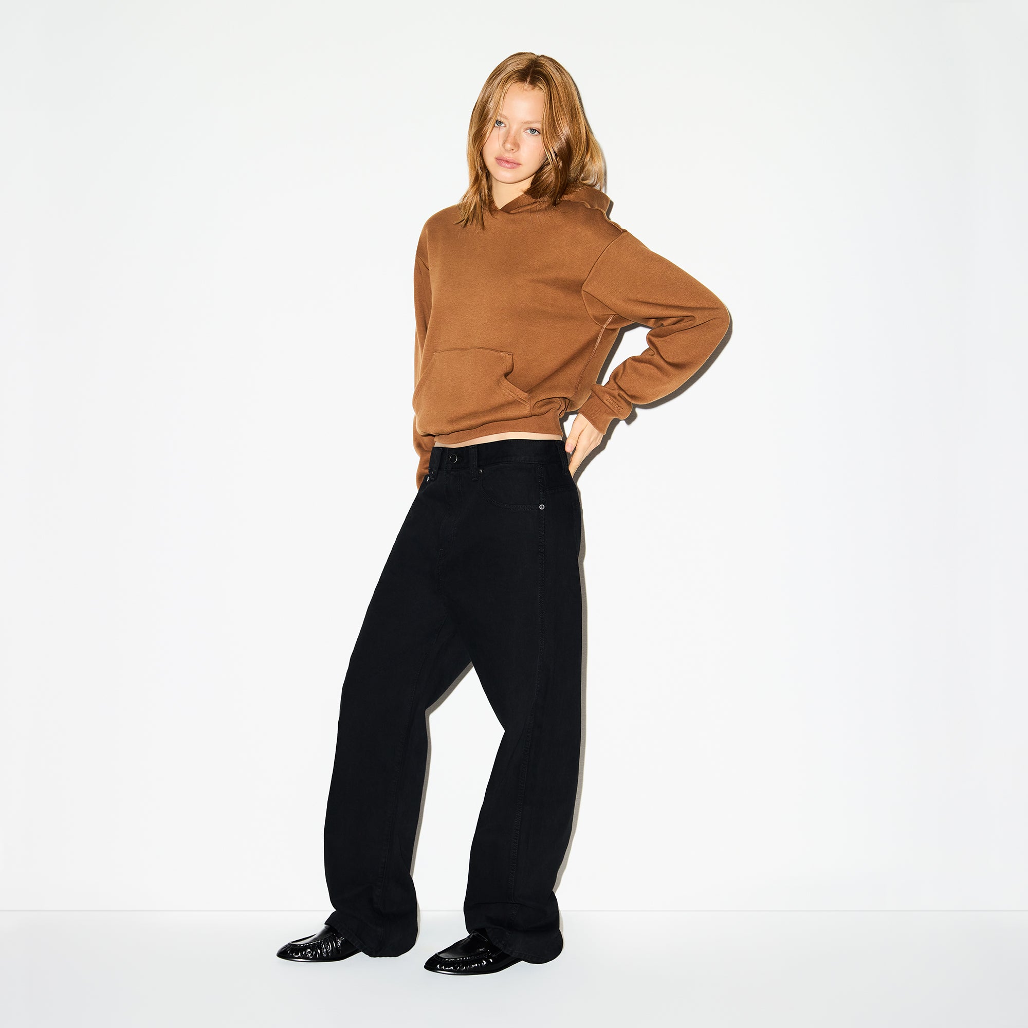COTTON FLEECE CLASSIC HOODIE | BISON - Image 4