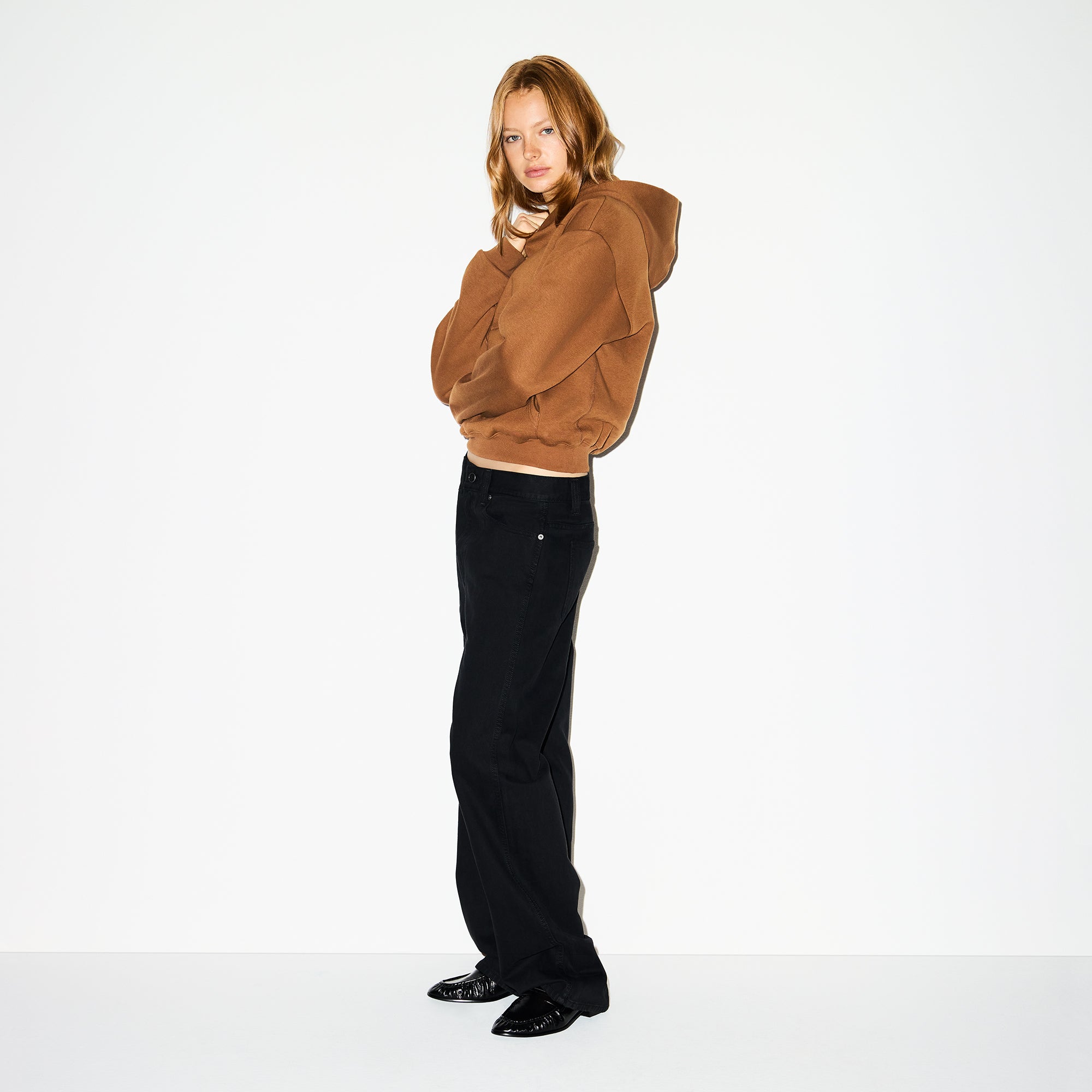 COTTON FLEECE CLASSIC HOODIE | BISON - Image 5