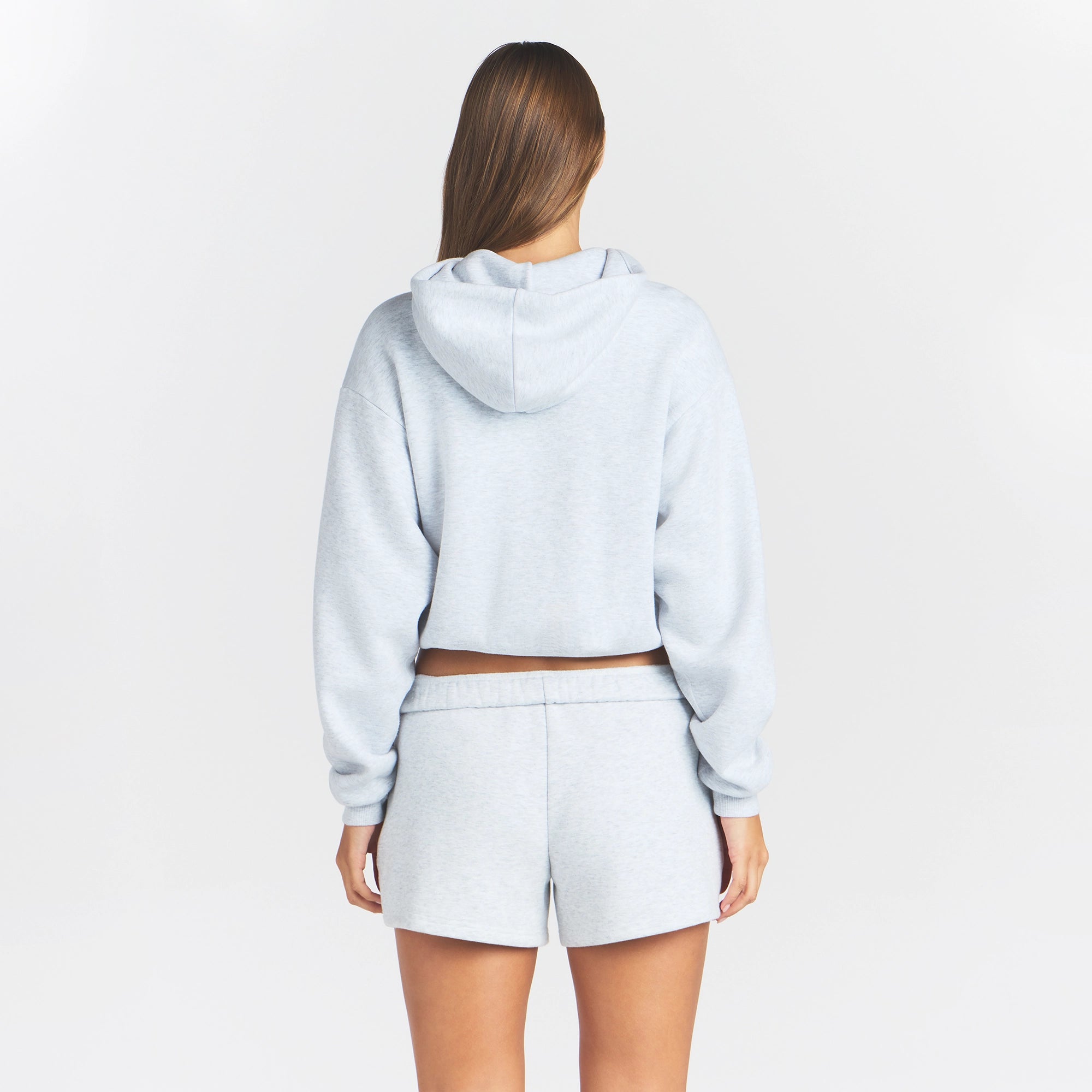 COTTON FLEECE CLASSIC HOODIE | LIGHT HEATHER GREY - Image 4