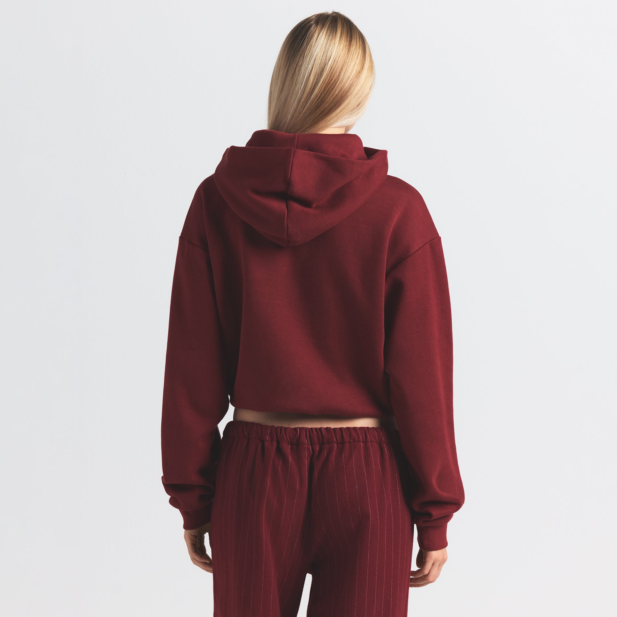 COTTON FLEECE CLASSIC HOODIE | MERLOT - Image 5