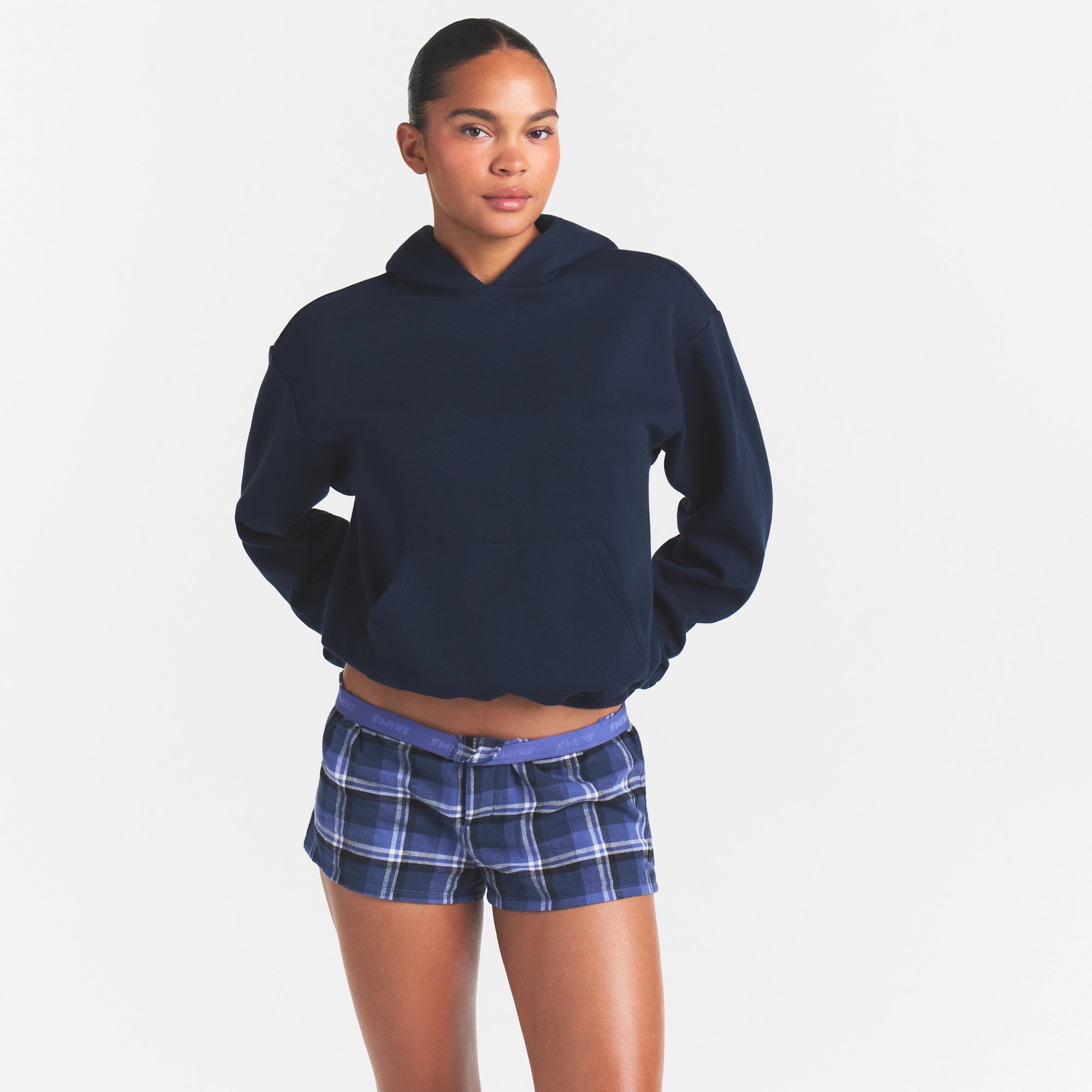 COTTON FLEECE CLASSIC HOODIE | NAVY - Image 3