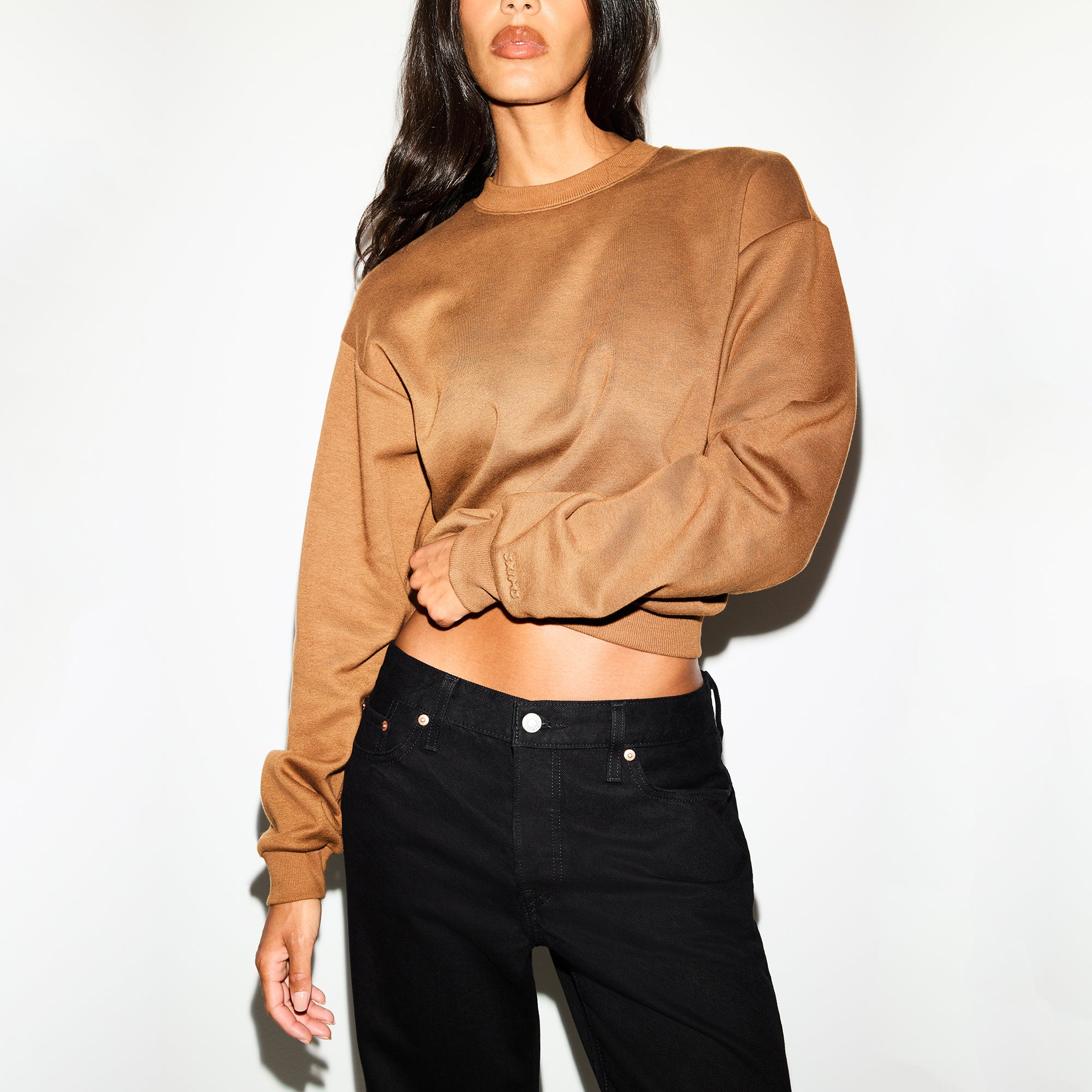 COTTON FLEECE CLASSIC CREWNECK | BISON - Image 4