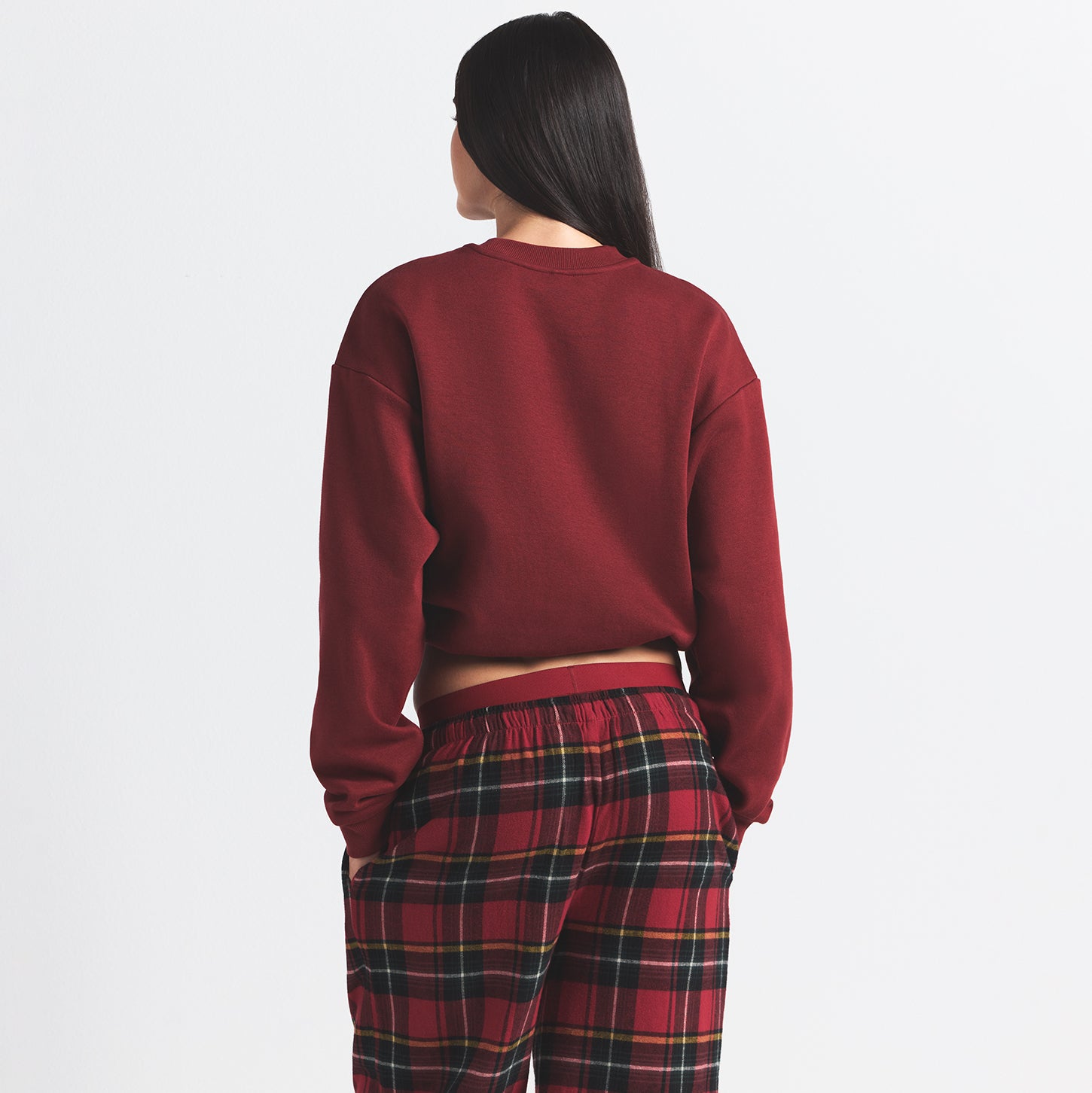 COTTON FLEECE CLASSIC CREWNECK | MERLOT - Image 5