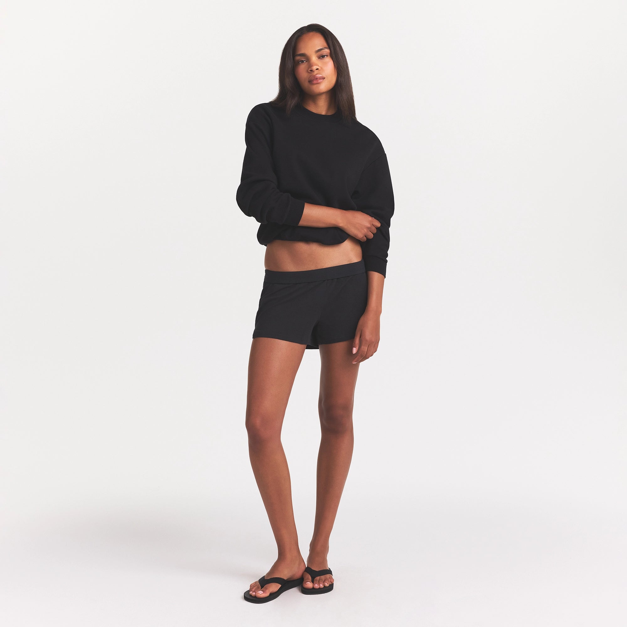 COTTON FLEECE CLASSIC CREWNECK | ONYX - Image 2