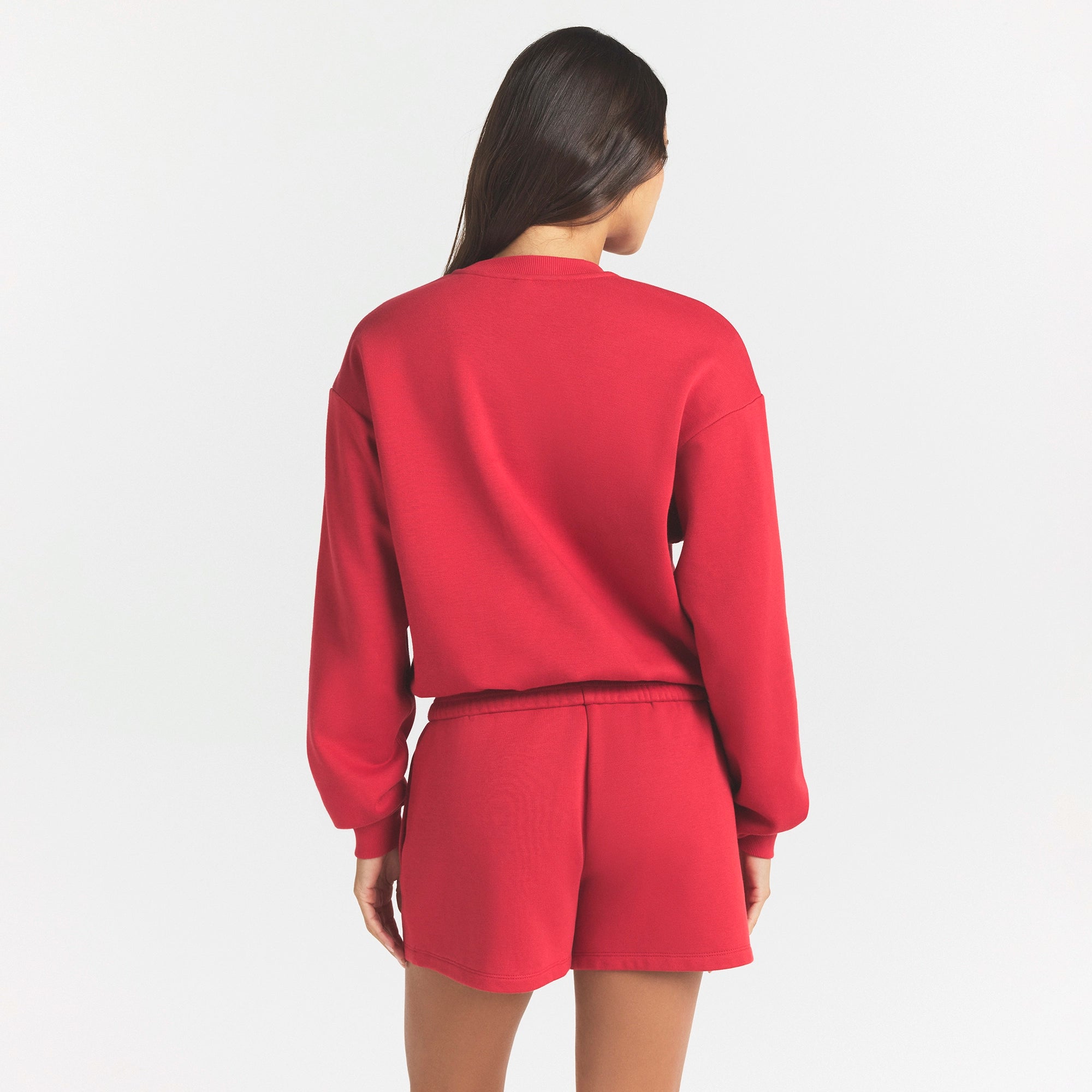 COTTON FLEECE CLASSIC CREWNECK | WASHED RED - Image 4