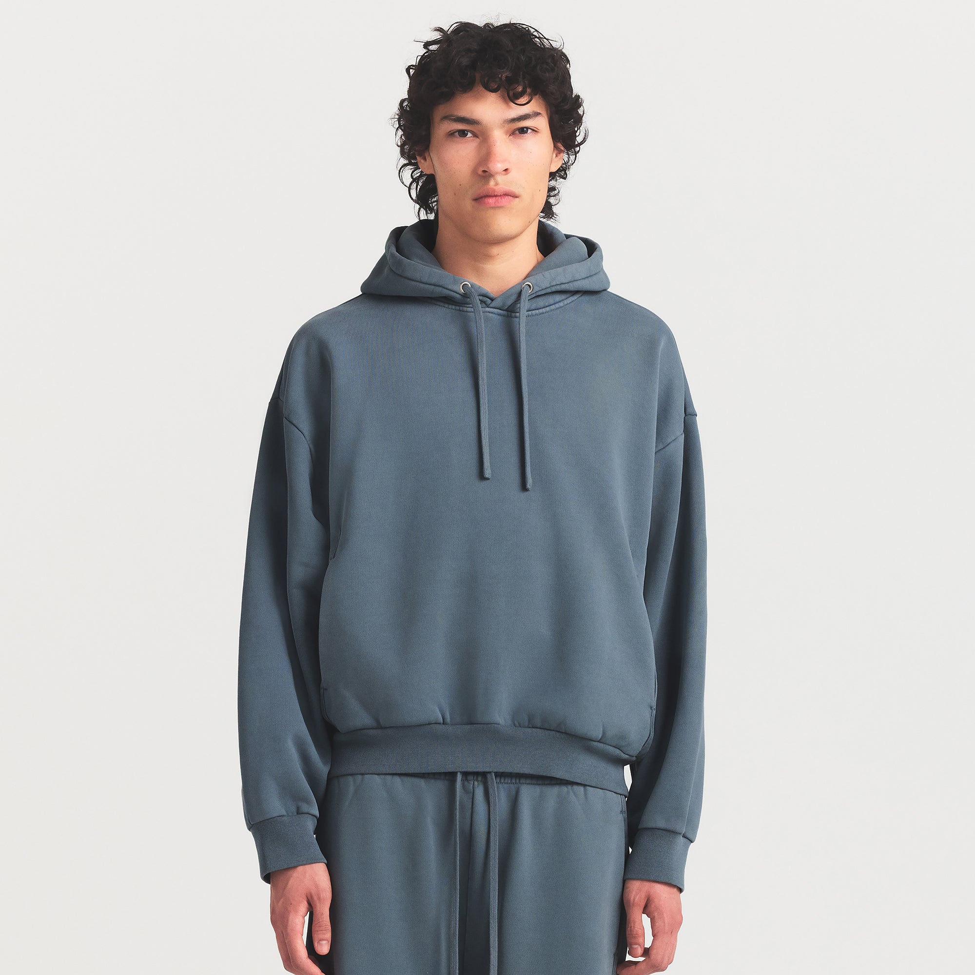 HEAVYWEIGHT FLEECE MENS HOODIE | KYANITE - Image 3
