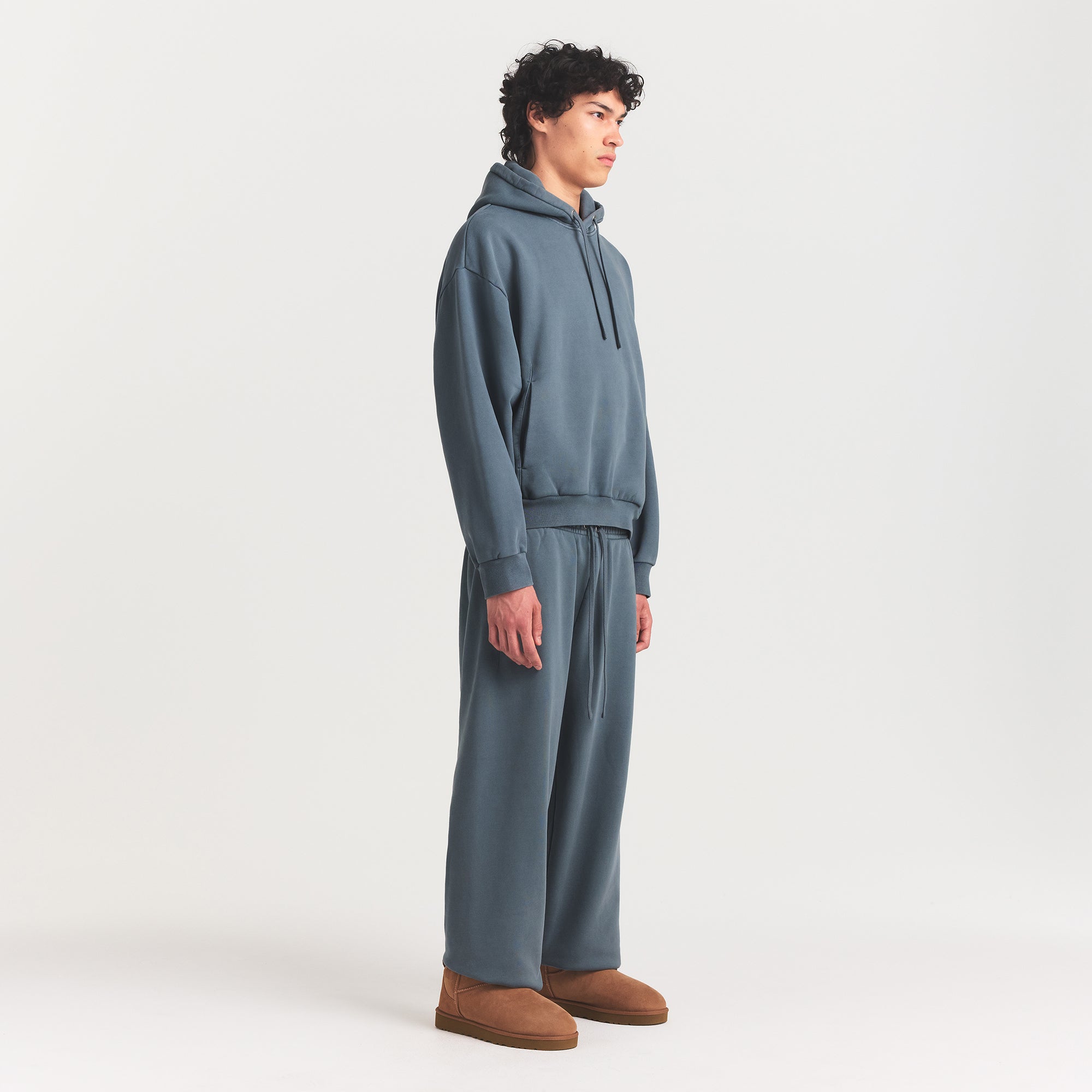 HEAVYWEIGHT FLEECE MENS HOODIE | KYANITE - Image 4