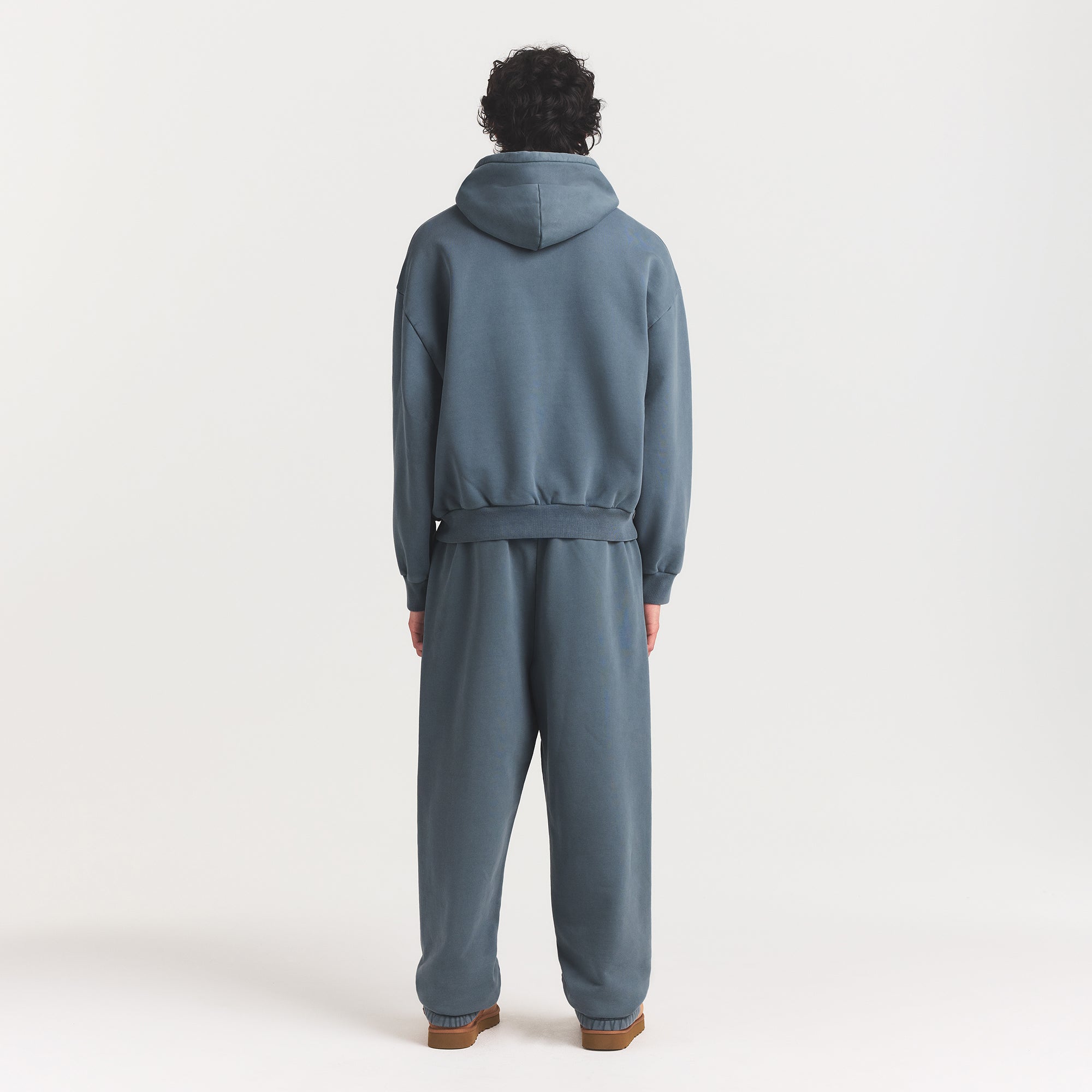 HEAVYWEIGHT FLEECE MENS HOODIE | KYANITE - Image 5