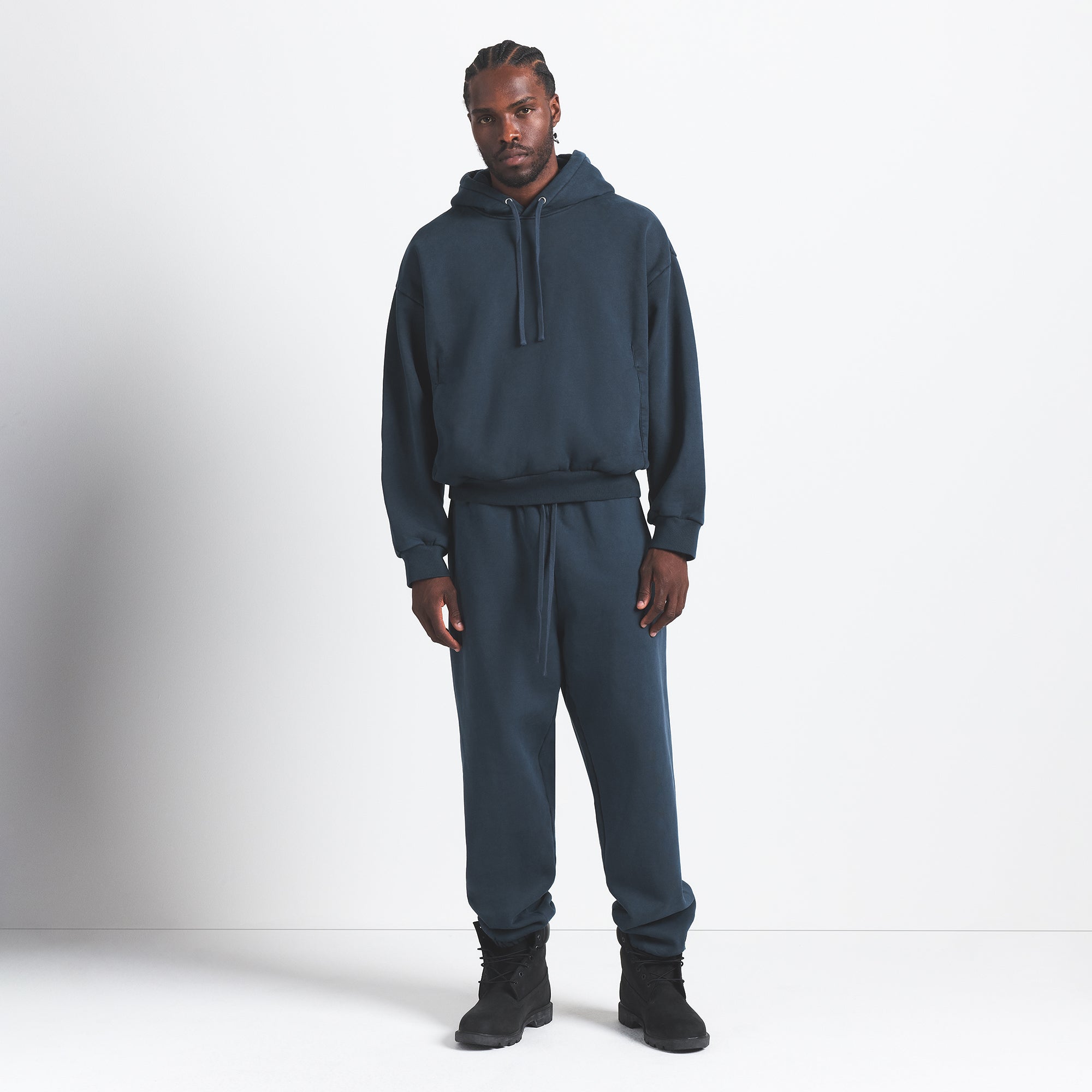 HEAVYWEIGHT FLEECE MENS HOODIE | NAVY - Image 2