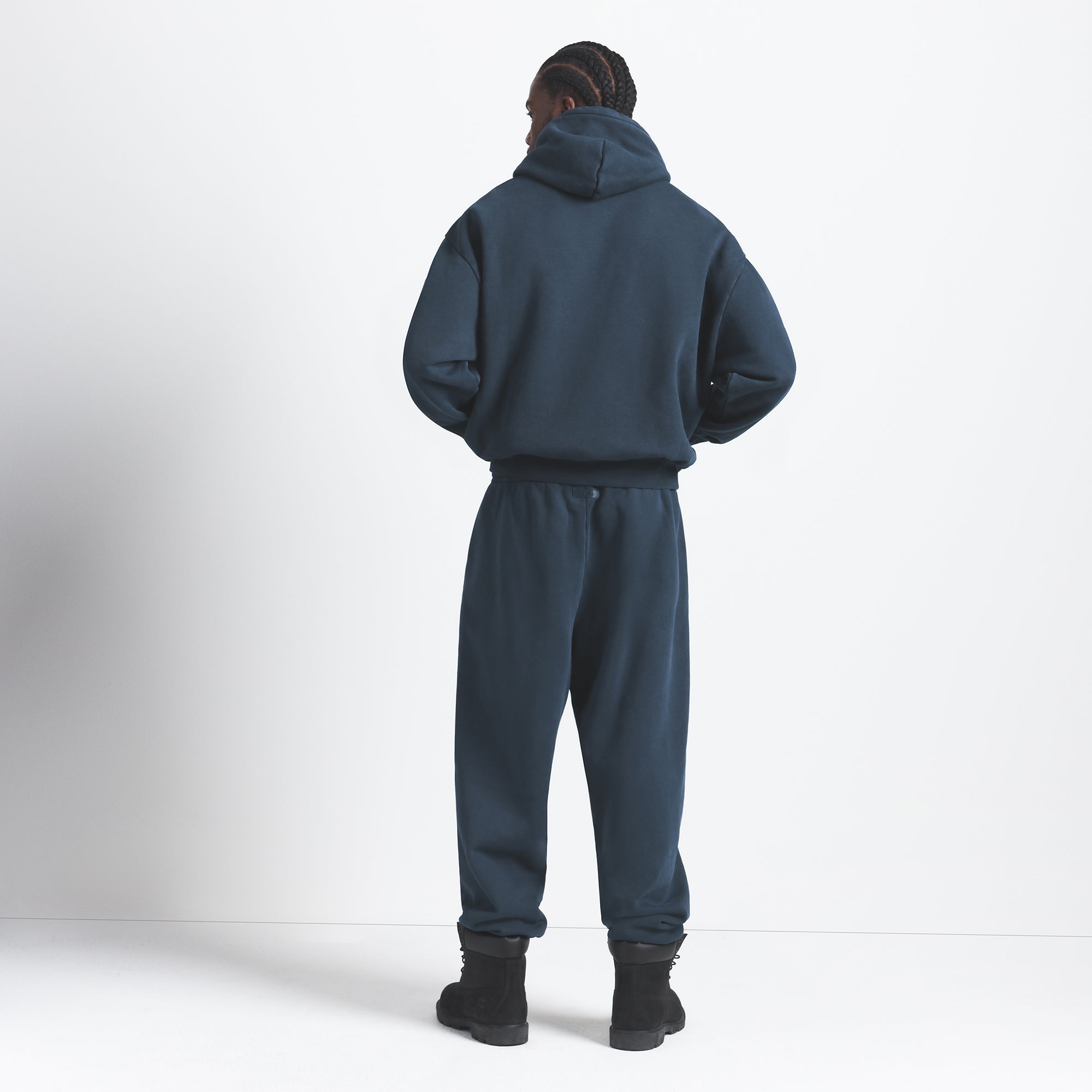 HEAVYWEIGHT FLEECE MENS HOODIE | NAVY - Image 5