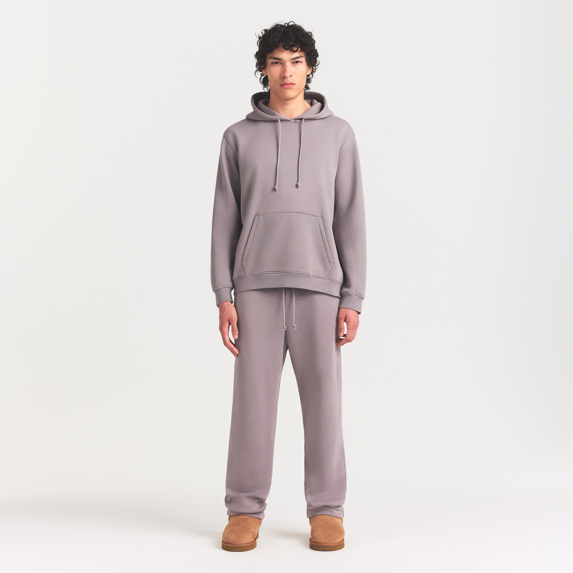 FLEECE LOUNGE MENS CLASSIC HOODIE | SHADOW - Image 2