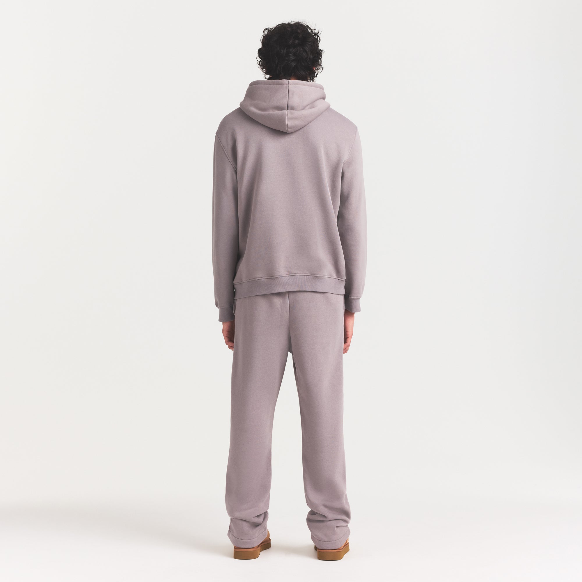 FLEECE LOUNGE MENS CLASSIC HOODIE | SHADOW - Image 5