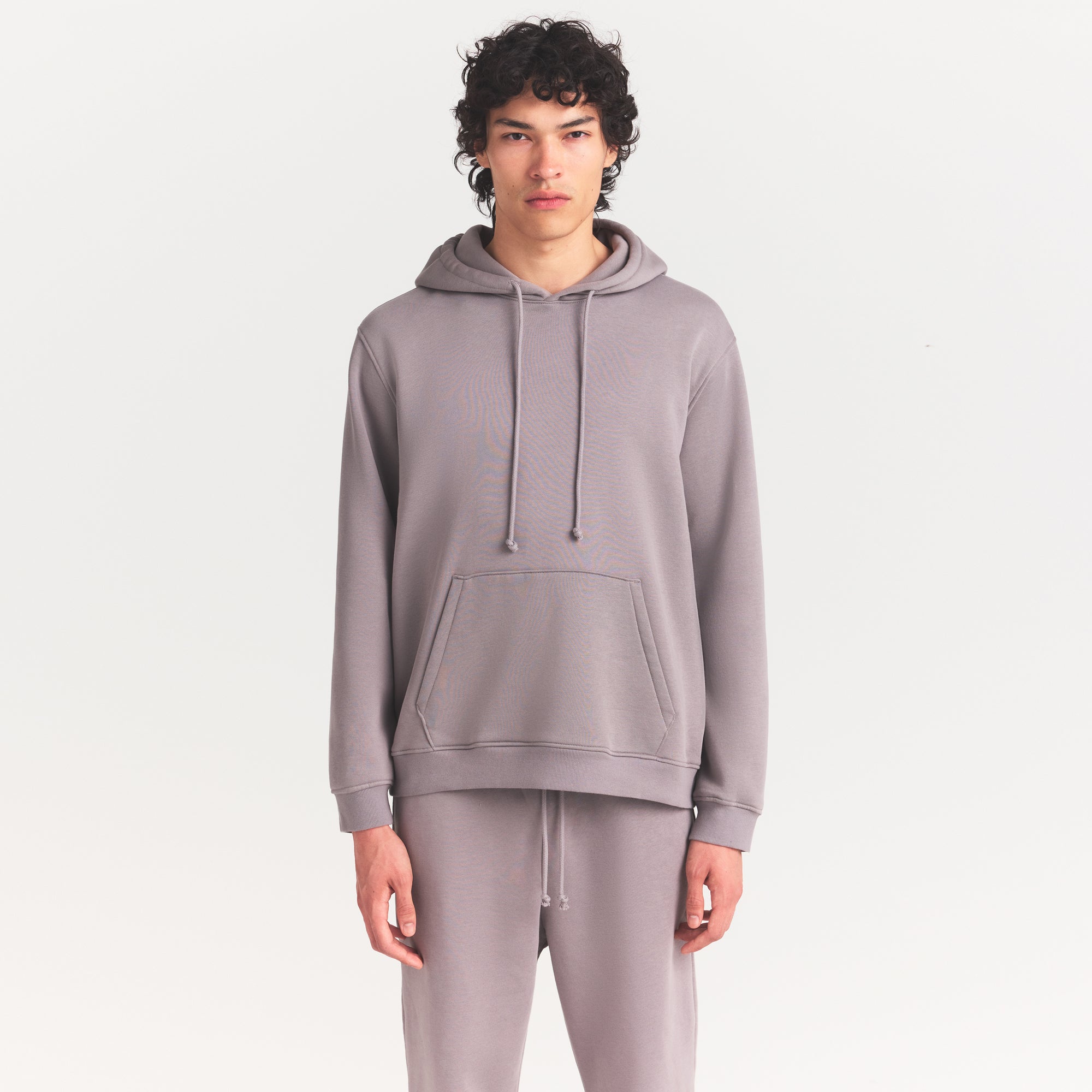 FLEECE LOUNGE MENS CLASSIC HOODIE | SHADOW - Image 3