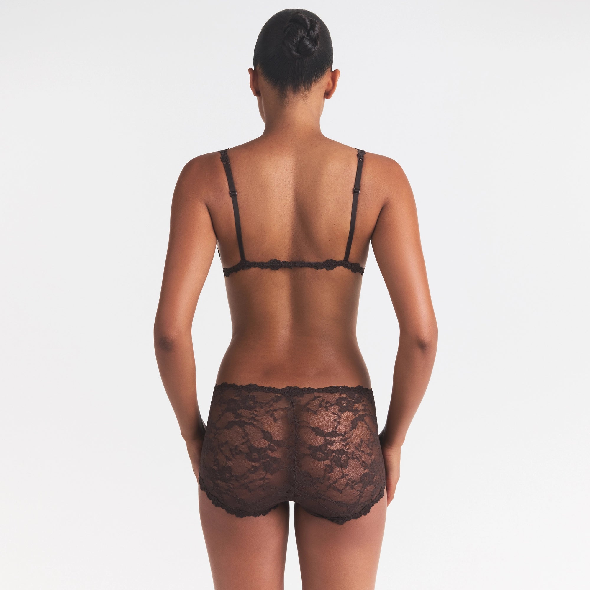 STRETCH LACE BOY SHORT | ESPRESSO - Image 5